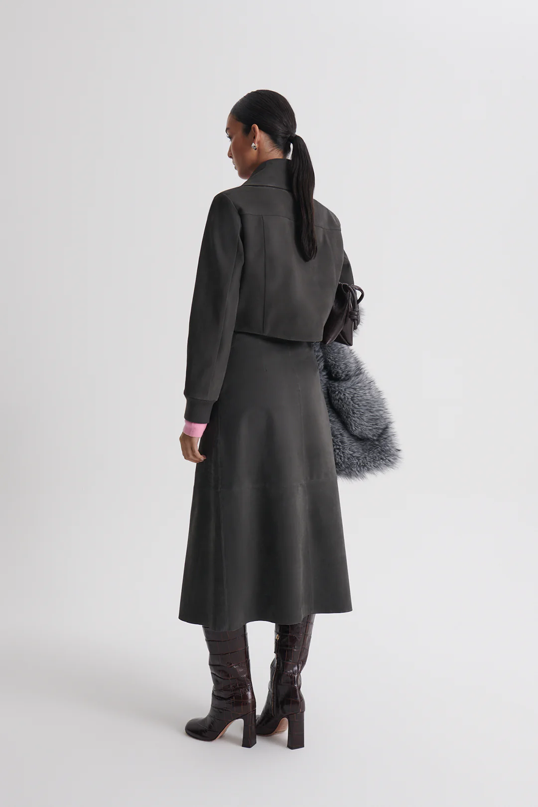 NUBUCK LONG SKIRT - Image 6