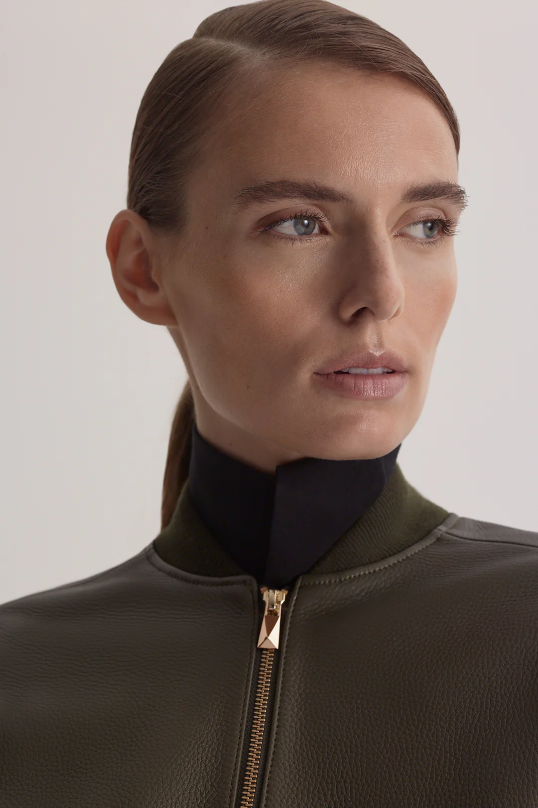 PEBBLED LEATHER BOMBER - Image 8