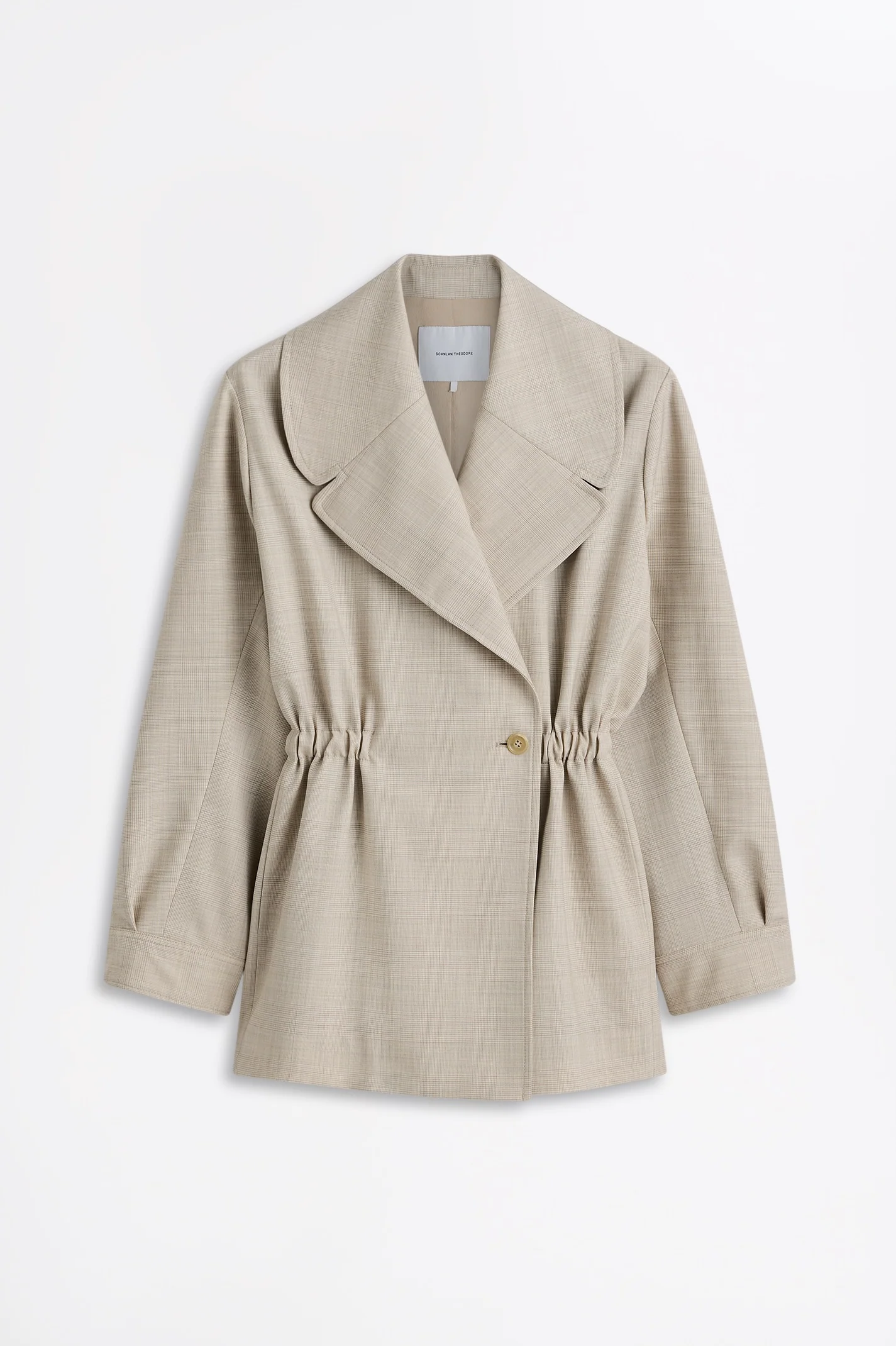 PLAID COCOON SLEEVE JACKET - Image 2