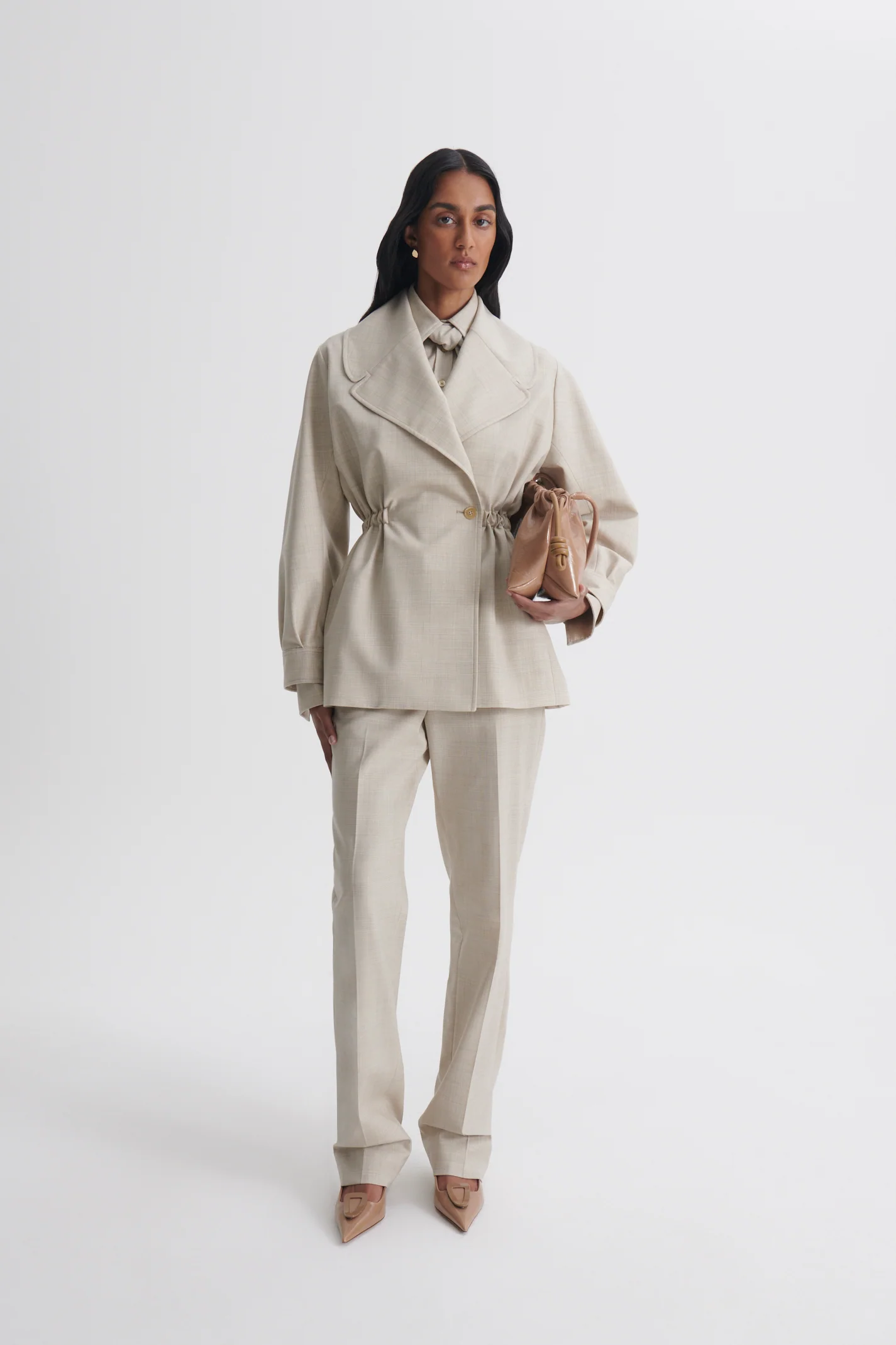 PLAID COCOON SLEEVE JACKET - Image 4