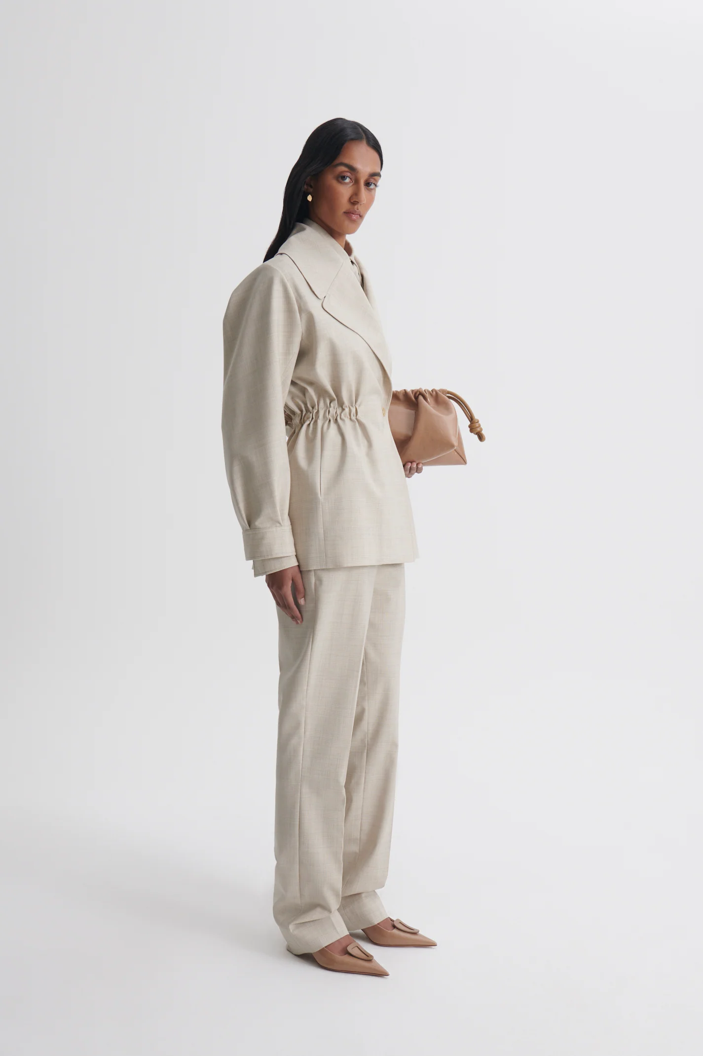 PLAID COCOON SLEEVE JACKET - Image 5