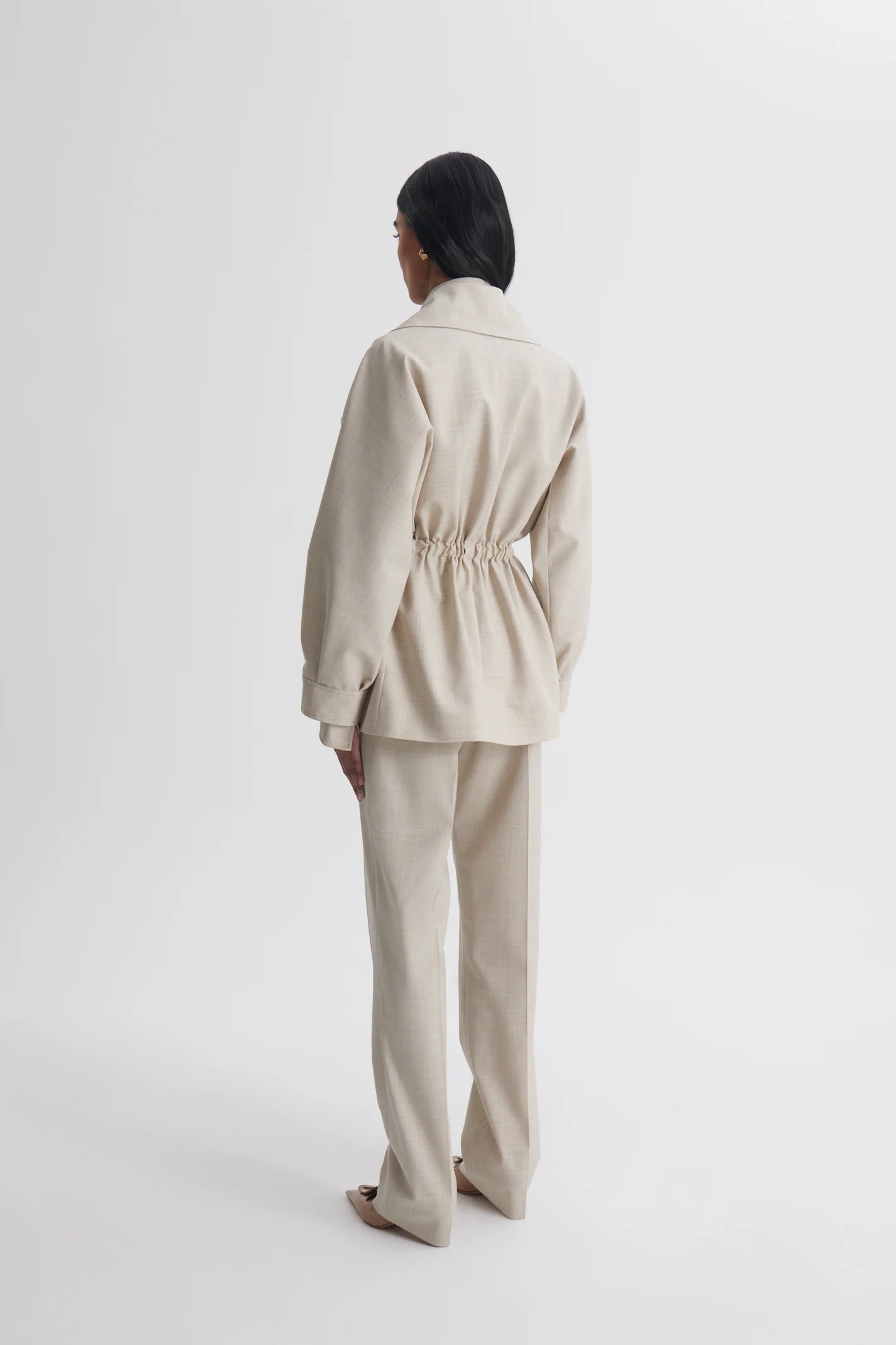 PLAID COCOON SLEEVE JACKET - Image 6