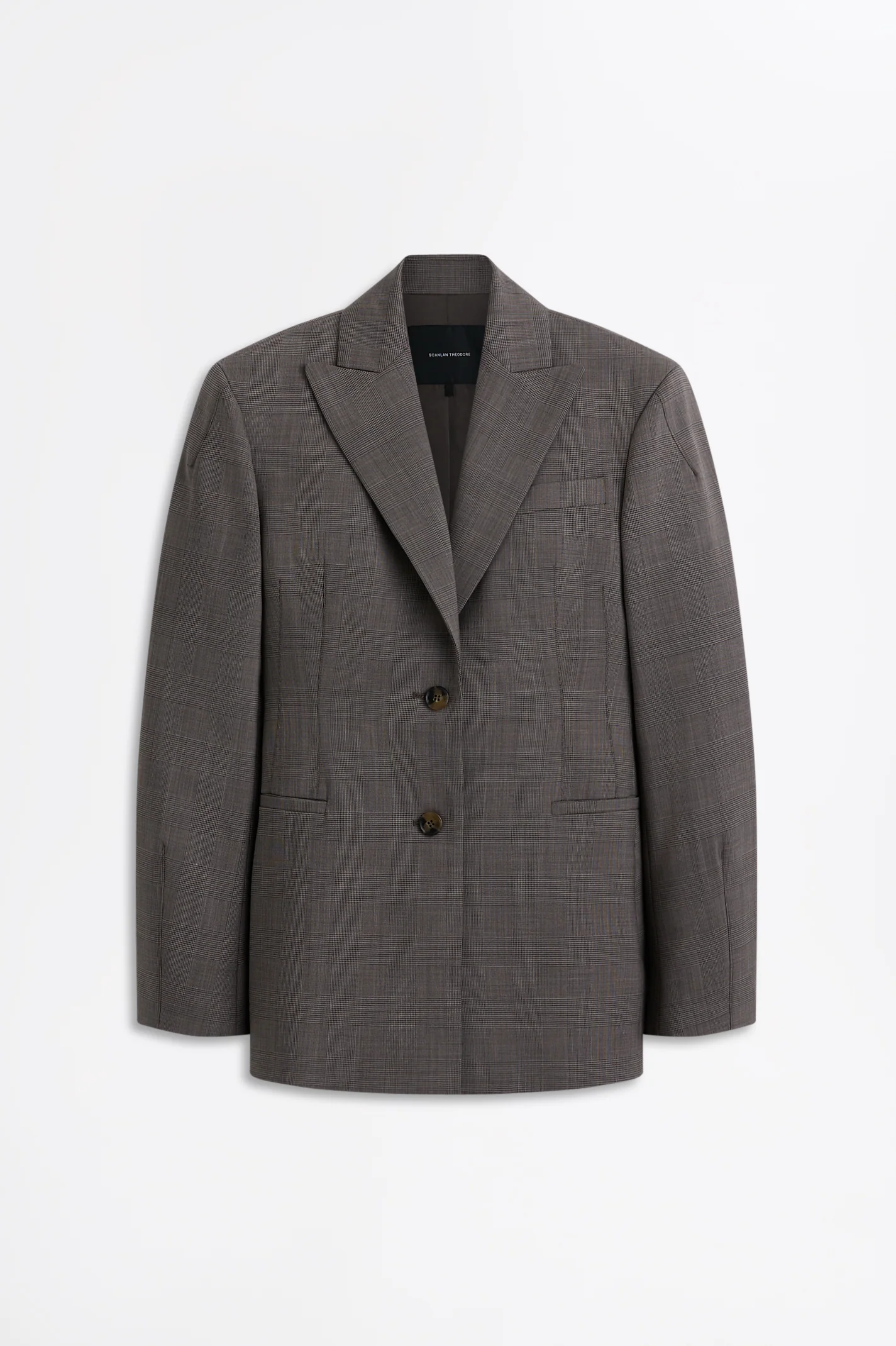 PLAID CURVED WAIST JACKET - Image 2