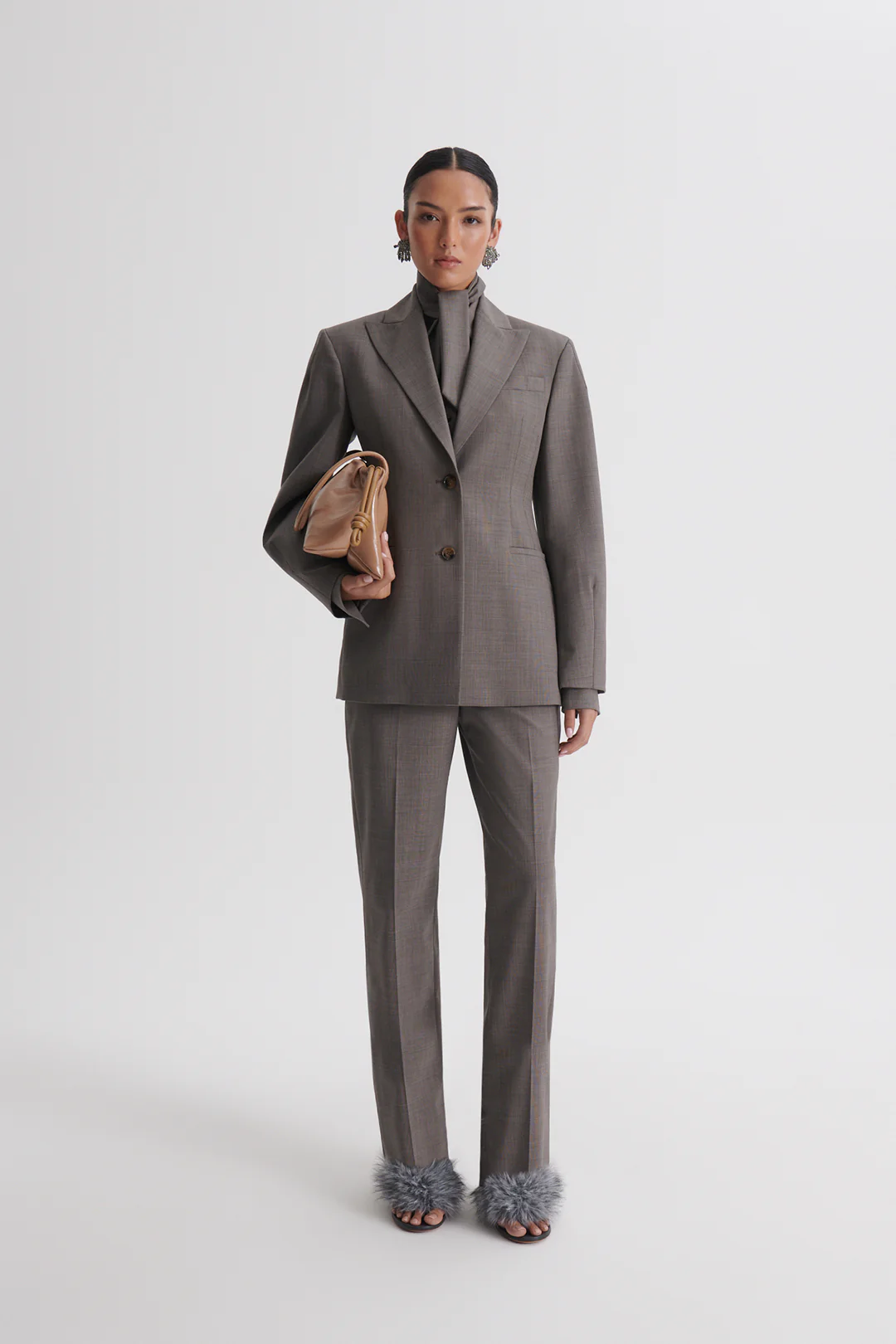 PLAID CURVED WAIST JACKET - Image 4