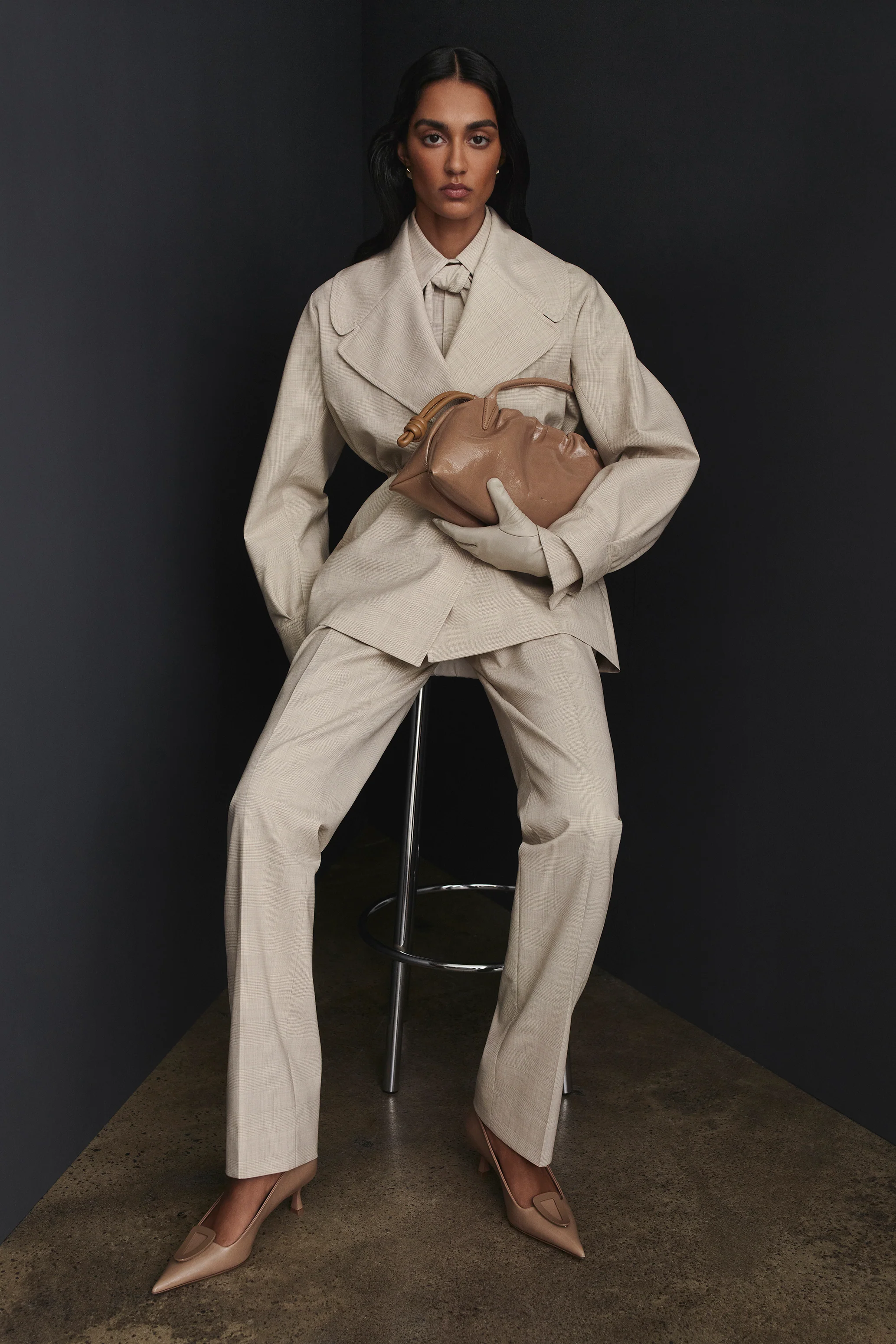 PLAID SLIM LEG TROUSER - Image 3