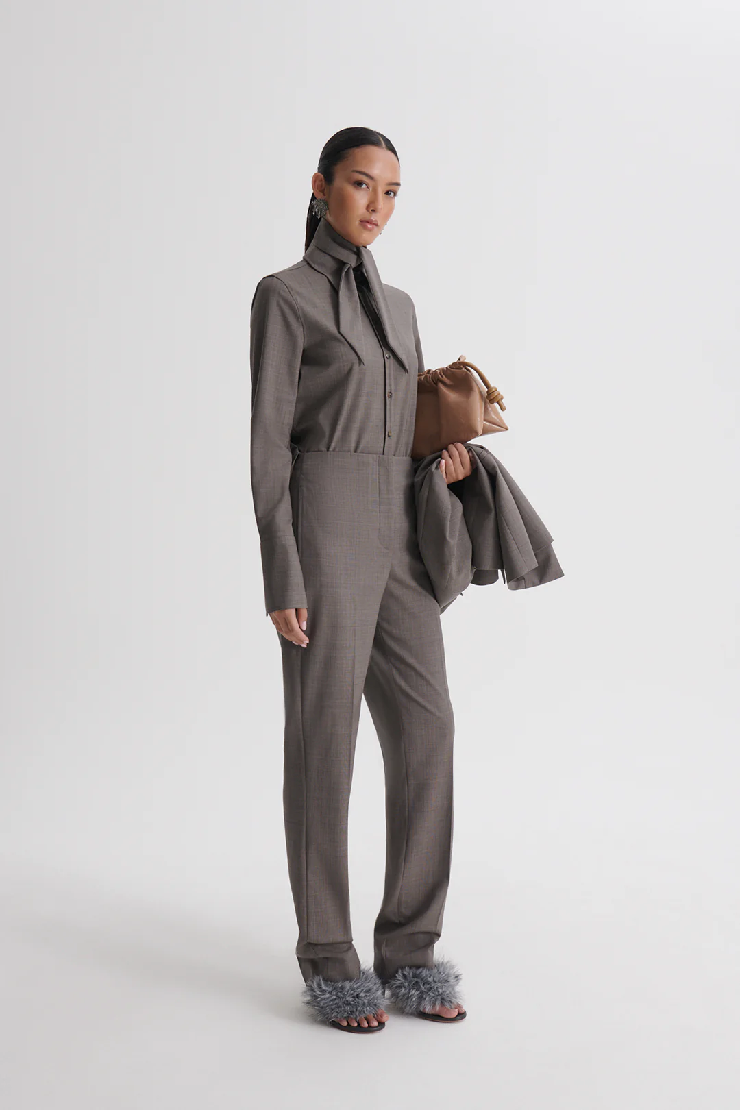 PLAID SLIM LEG TROUSER - Image 5
