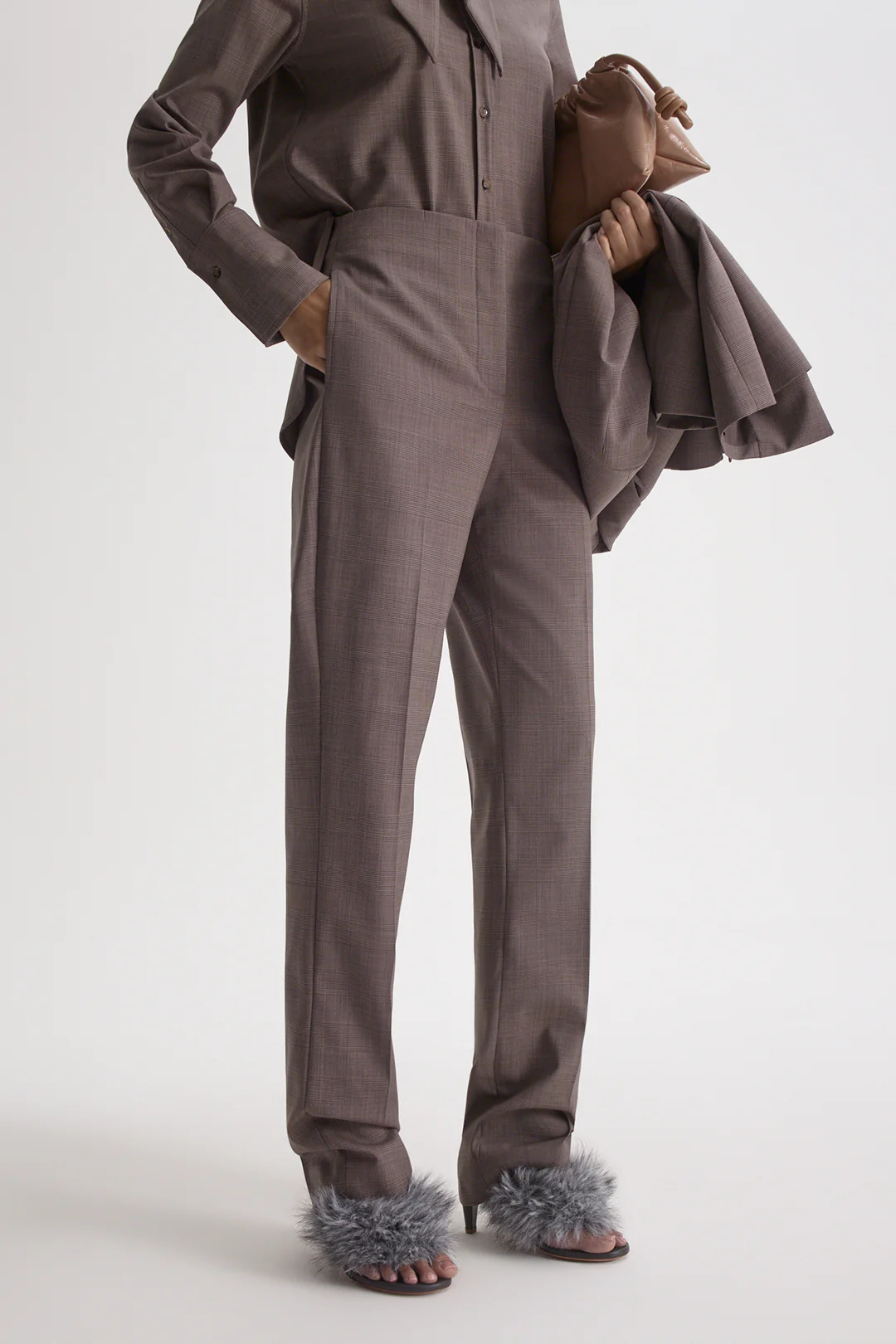 PLAID SLIM LEG TROUSER - Image 7
