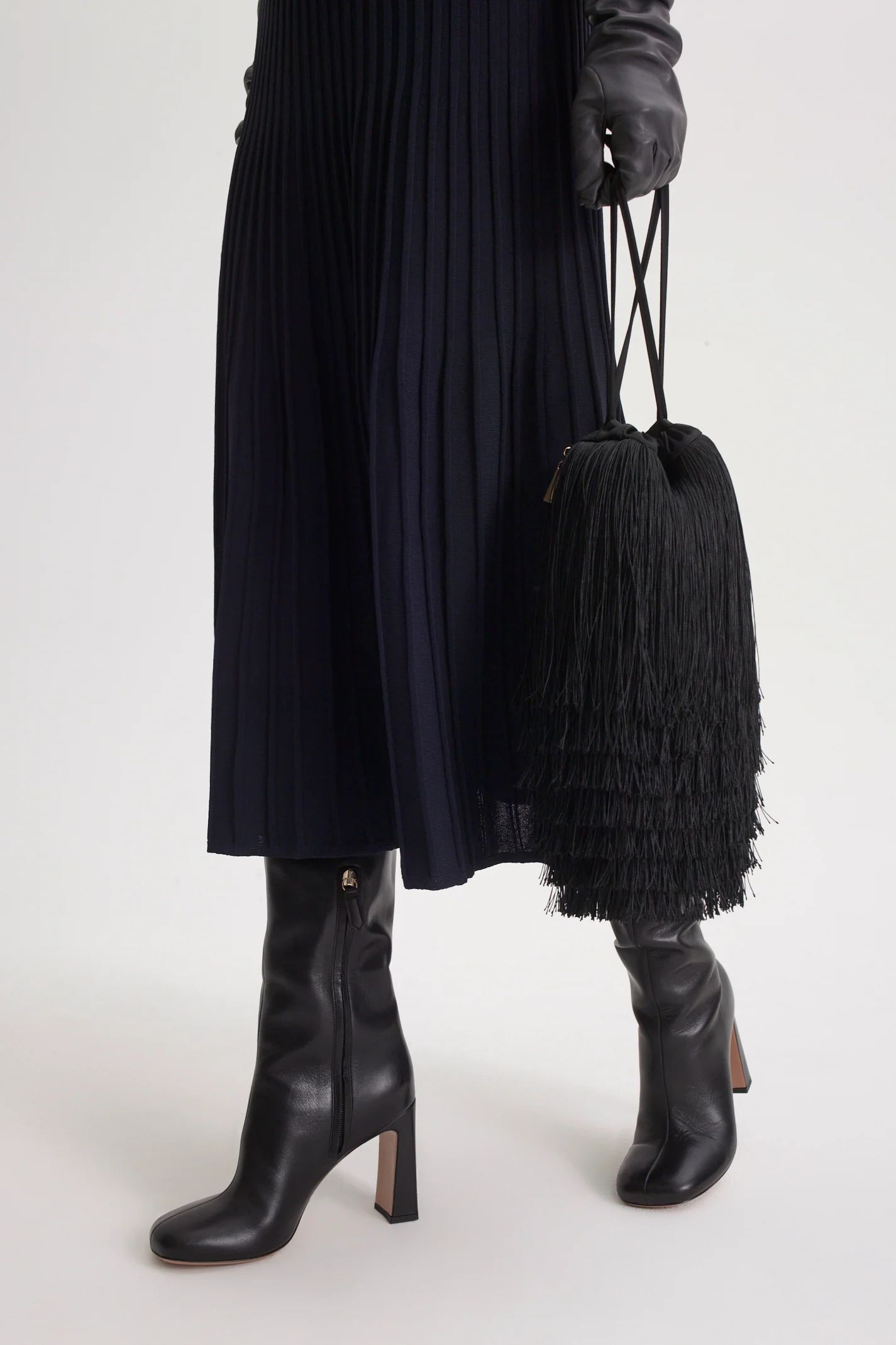 PLEAT VARIEGATED STITCH SKIRT - Image 6