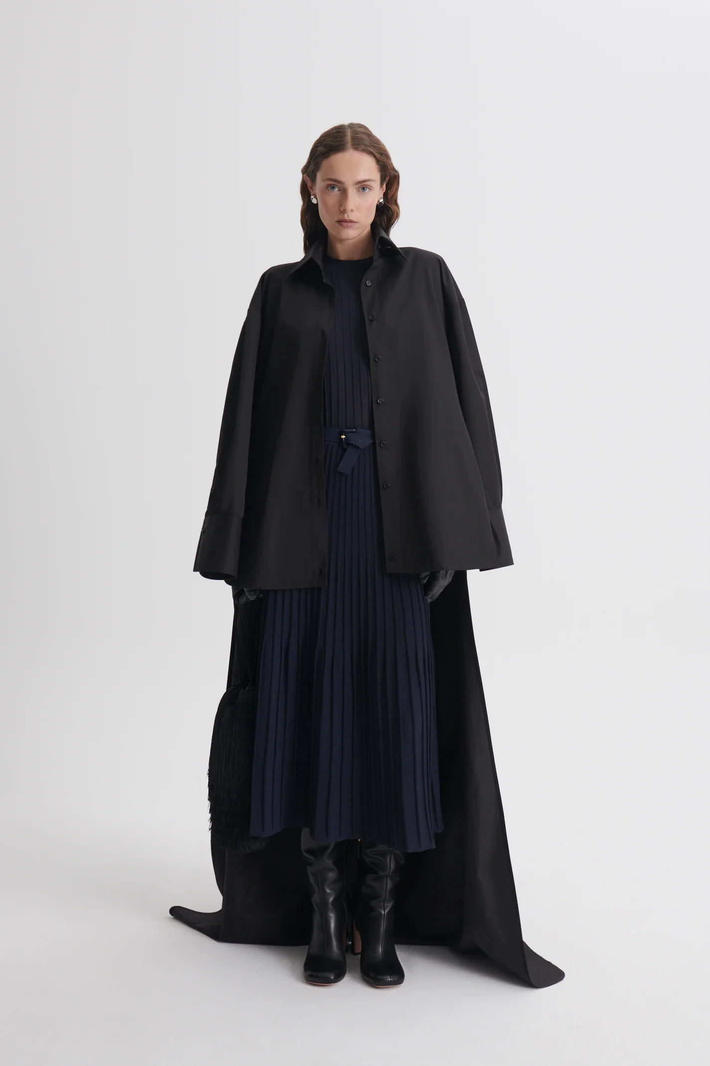 PLEAT VARIEGATED STITCH SKIRT - Image 7