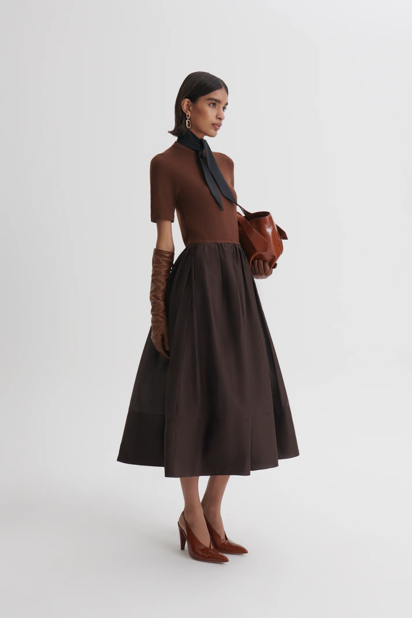 POLISHED VOILE SWEATER DRESS - Image 6