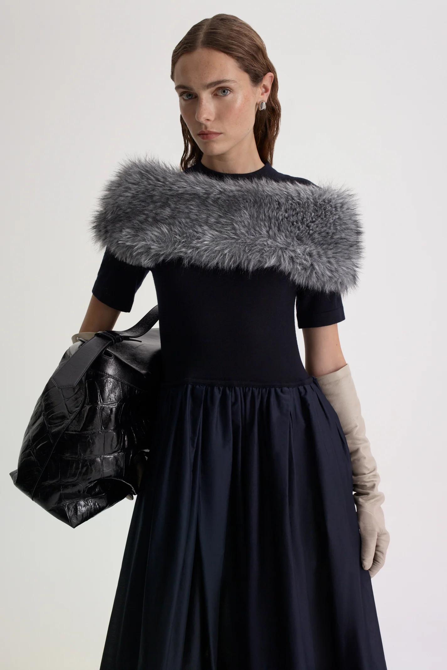 POLISHED VOILE SWEATER DRESS - Image 3