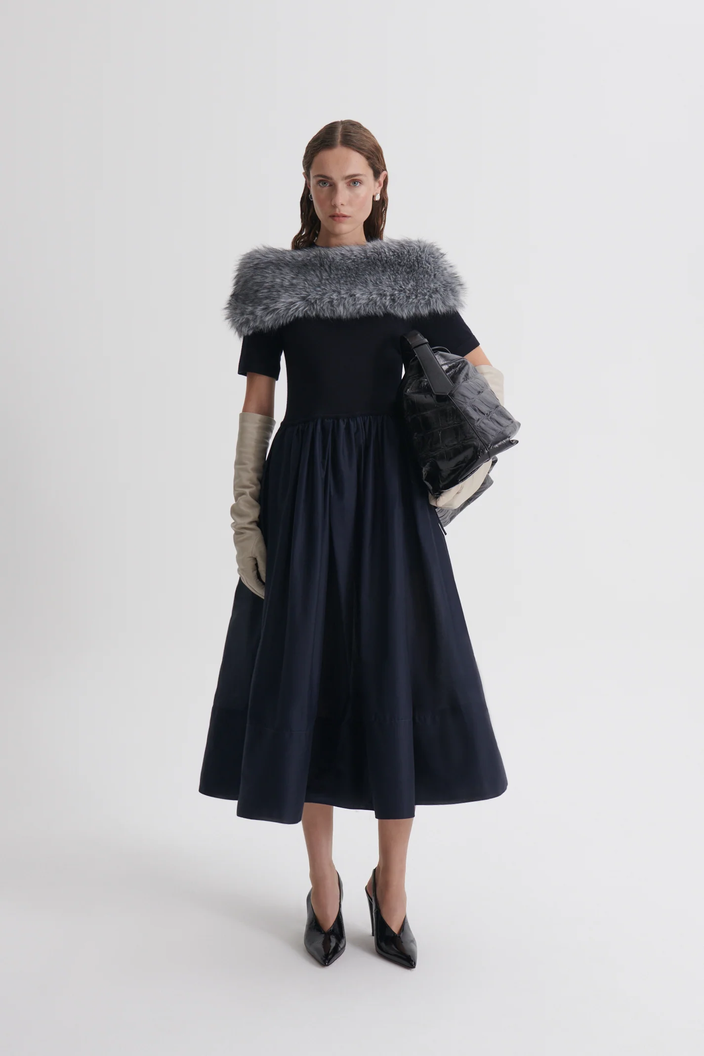POLISHED VOILE SWEATER DRESS - Image 4