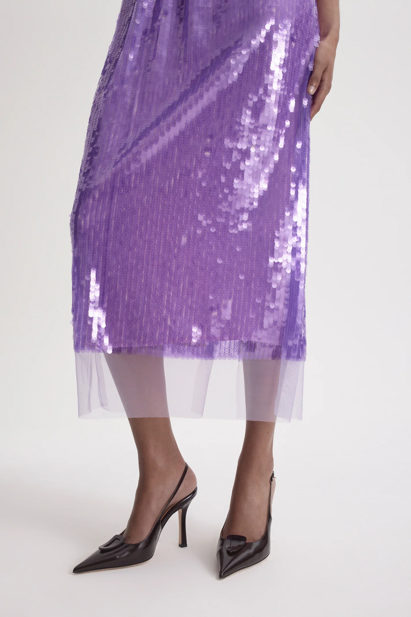 SEQUIN GATHER NECK DRESS - Image 8
