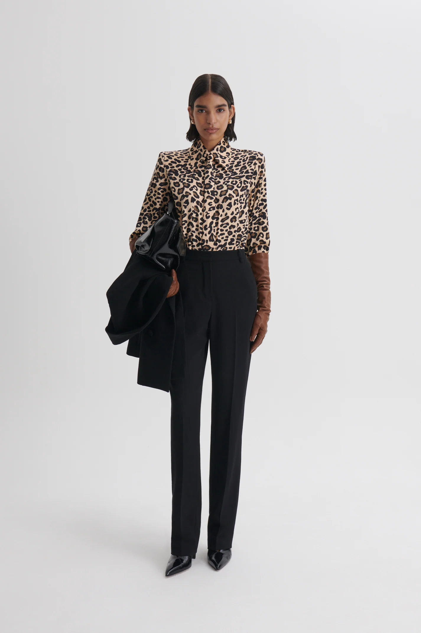 SILK ANIMAL PRINT TIE SHIRT - Image 4