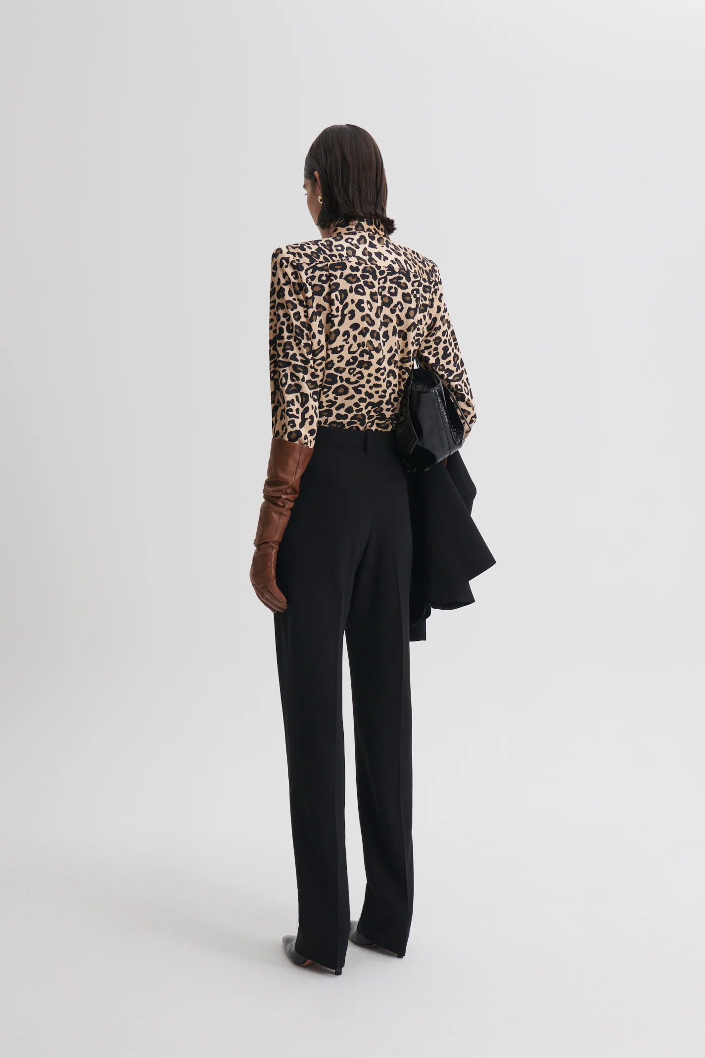 SILK ANIMAL PRINT TIE SHIRT - Image 5