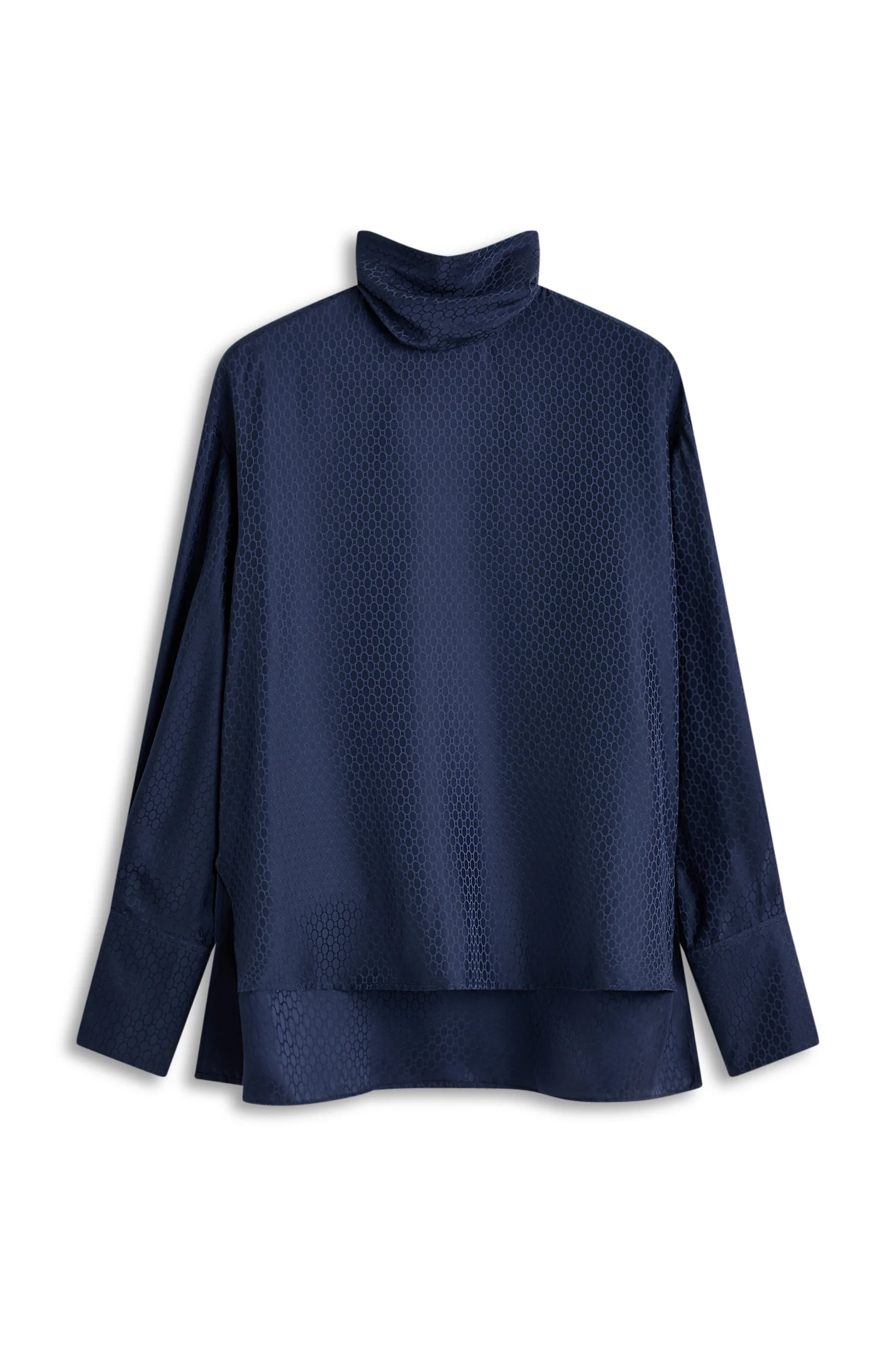 SILK CHAIN JACQUARD BLOUSE