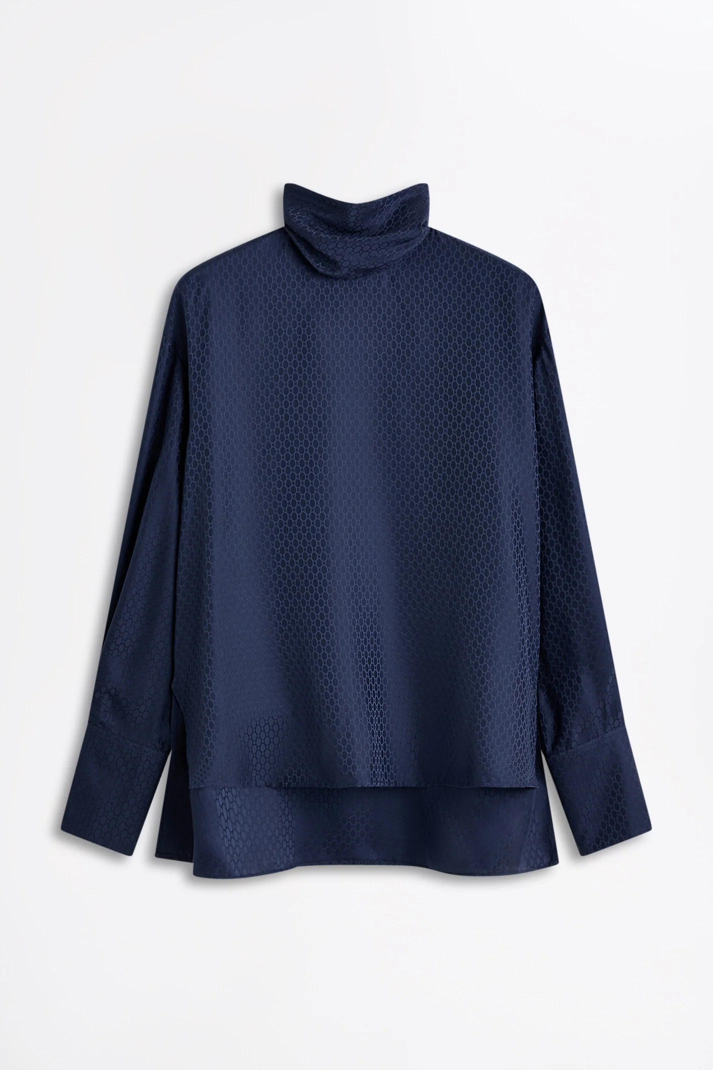 SILK CHAIN JACQUARD BLOUSE - Image 2