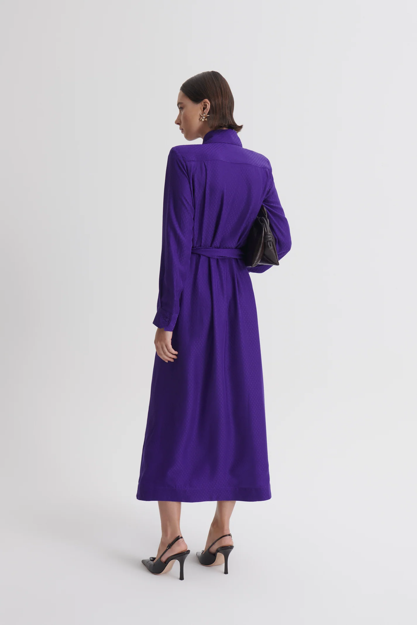 SILK CHAIN JACQUARD TURBAN DRESS - Image 6