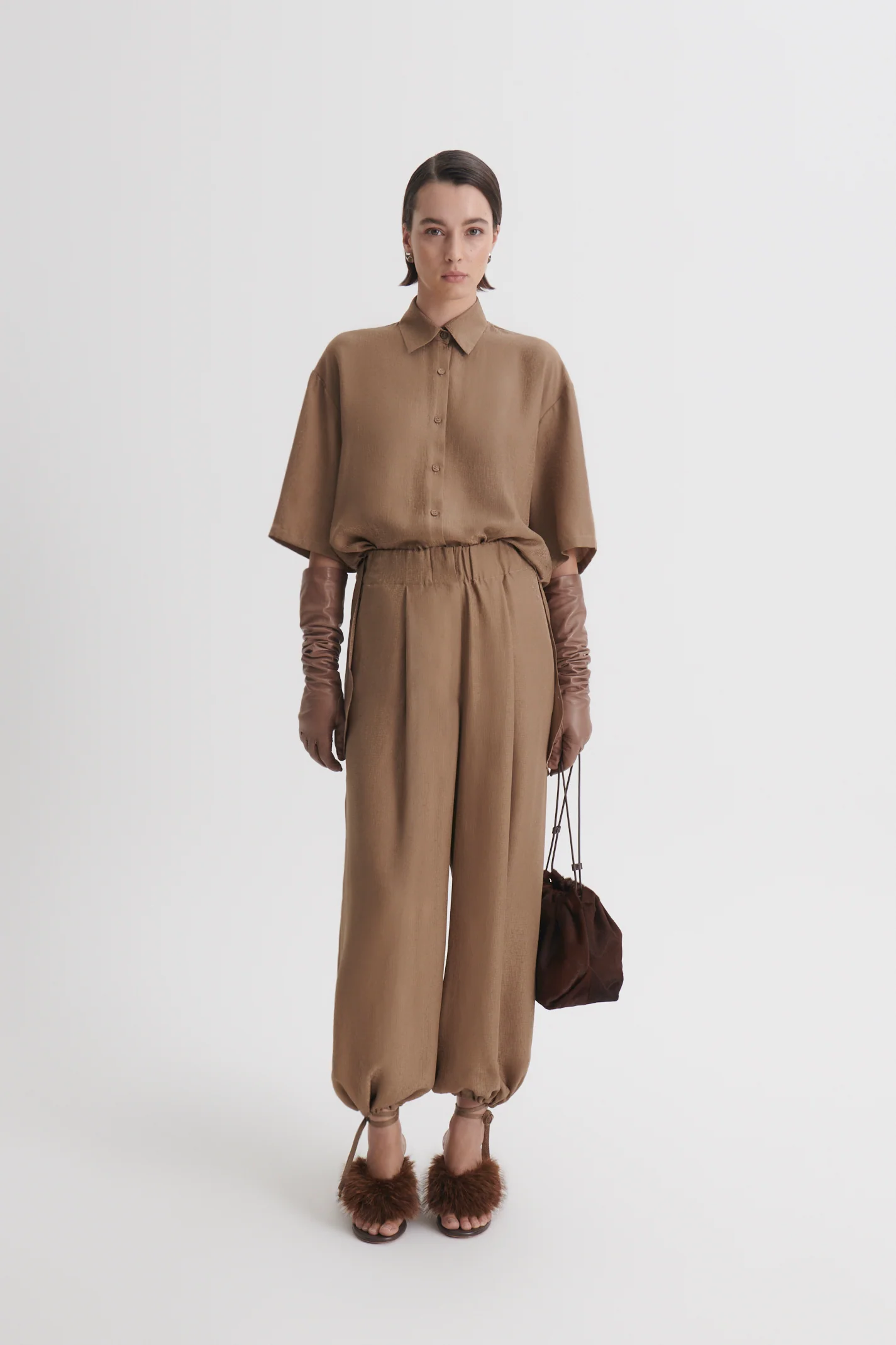 SILK JACQUARD CROP TROUSER - Image 3