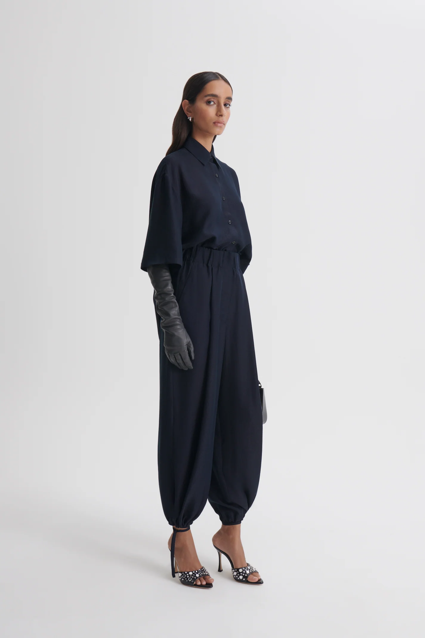 SILK JACQUARD CROP TROUSER - Image 4