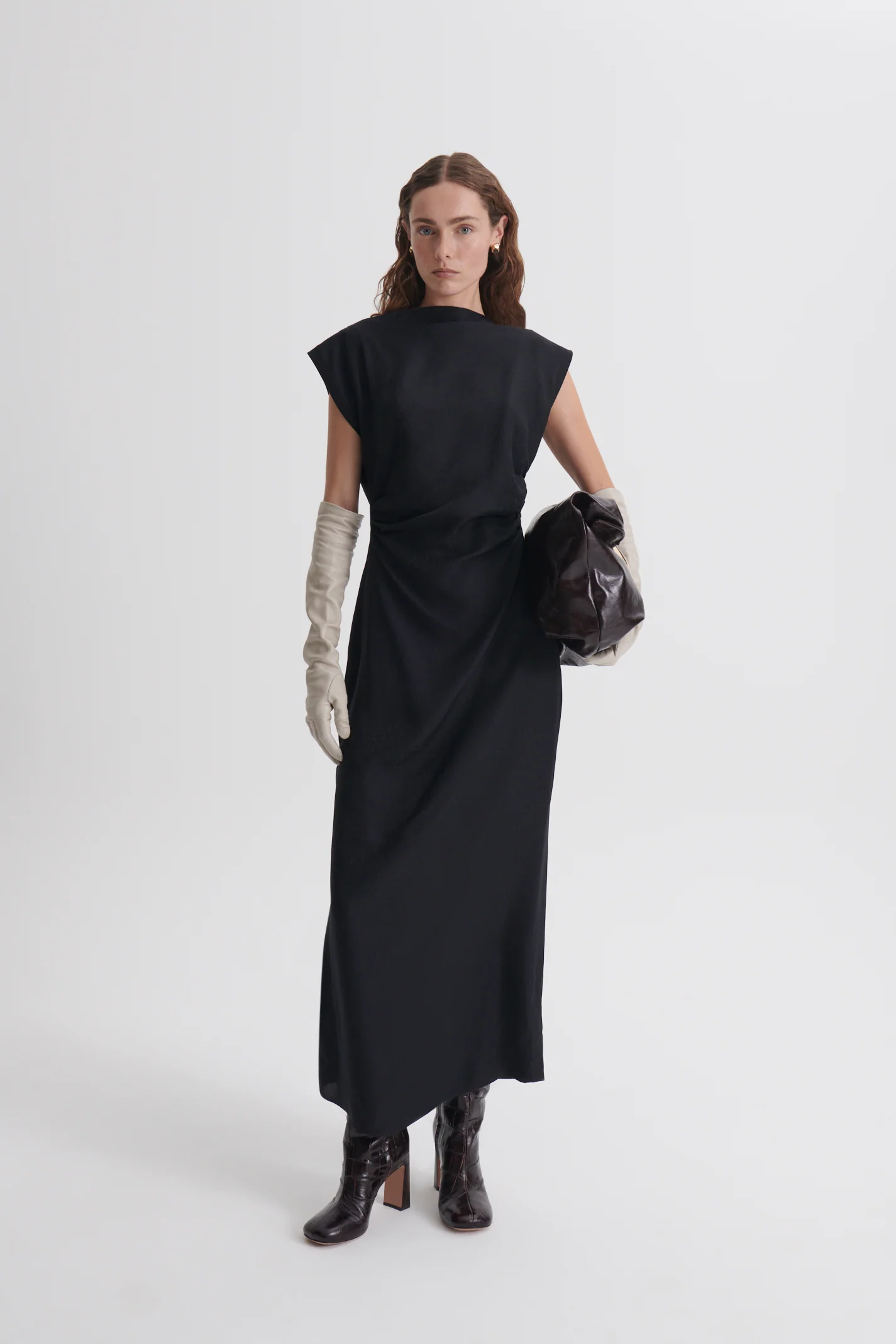 SILK JACQUARD DRESS - Image 3