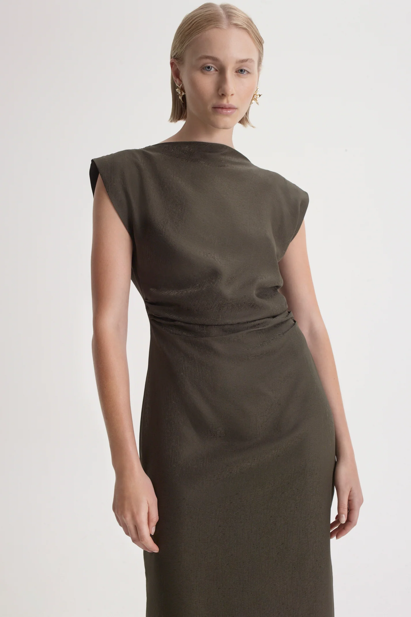 SILK JACQUARD DRESS - Image 9