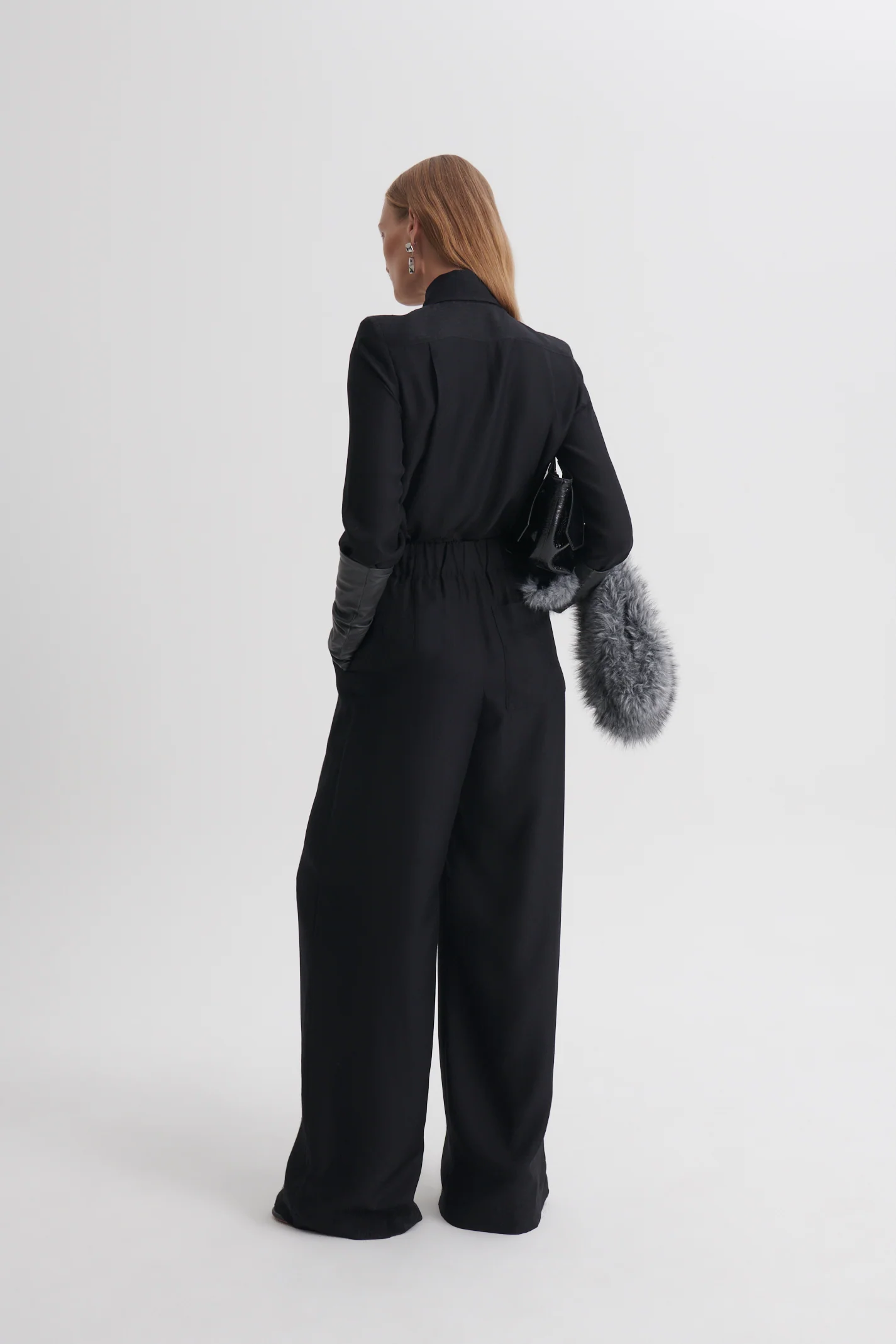 SILK JACQUARD SHOULDER PAD SHIRT - Image 6