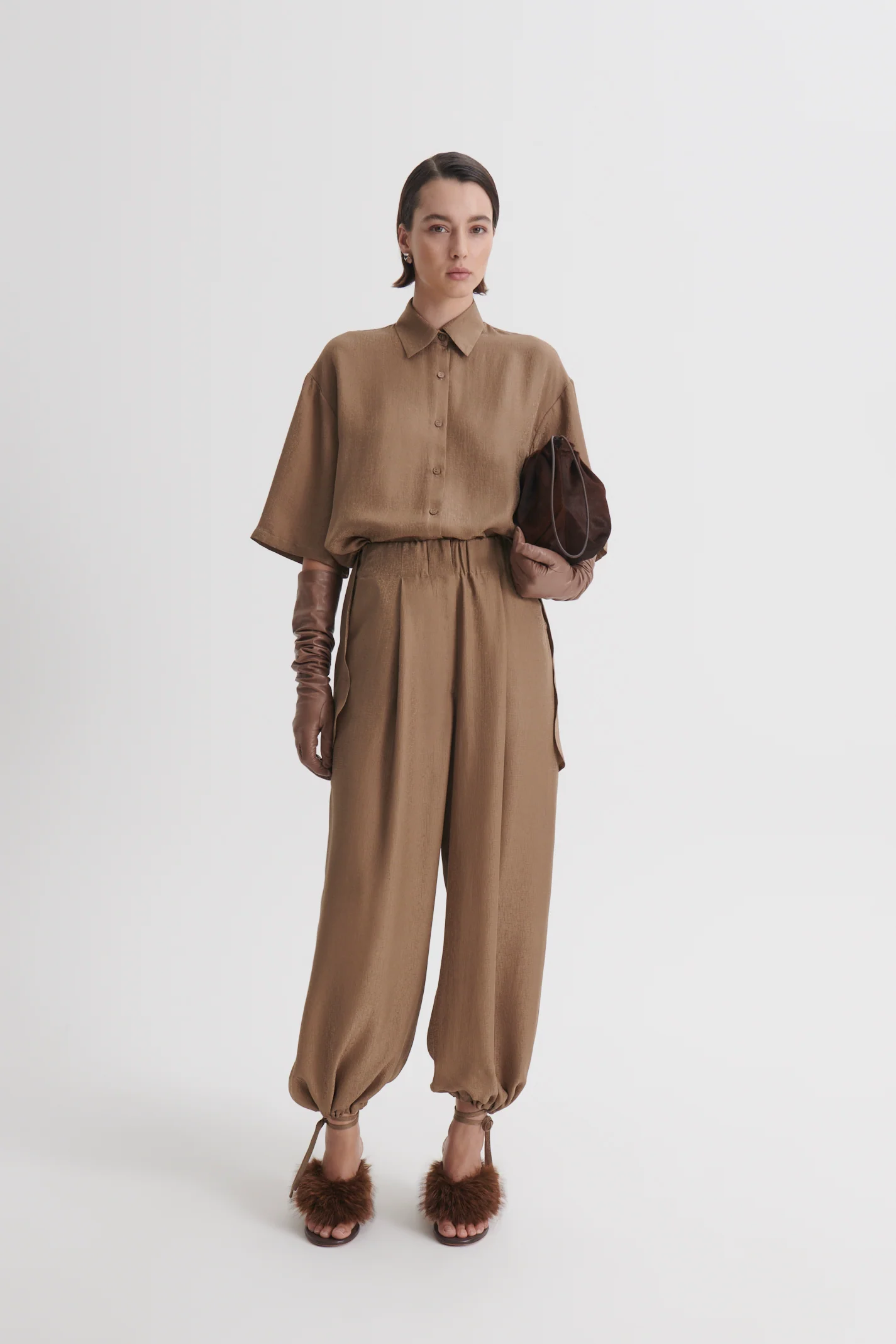 SILK JACQUARD SHORT SLEEVE SHIRT - Image 4