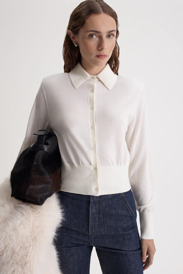 SILK MERINO KNIT SHIRT - Image 7