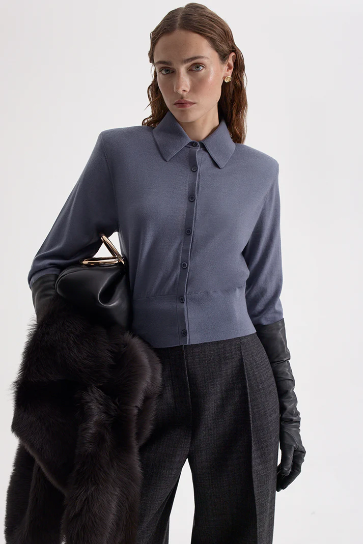 SILK MERINO KNIT SHIRT - Image 3