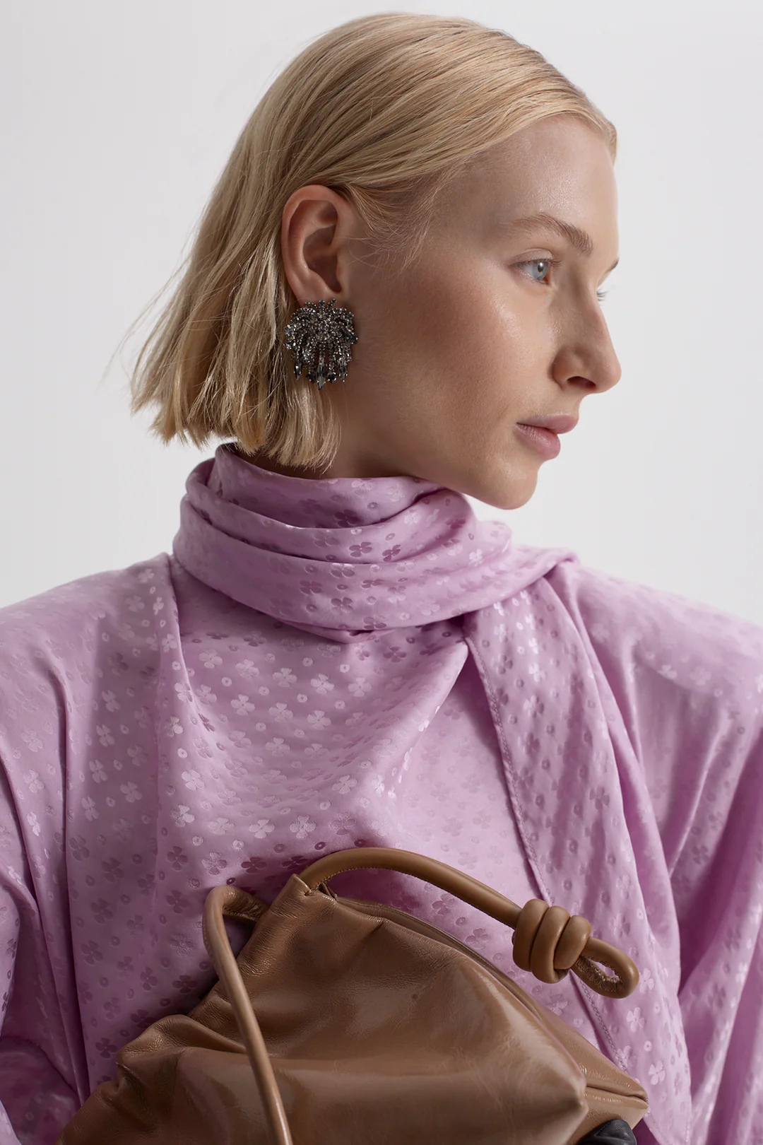 SILK POPPY JACQUARD BLOUSE - Image 3