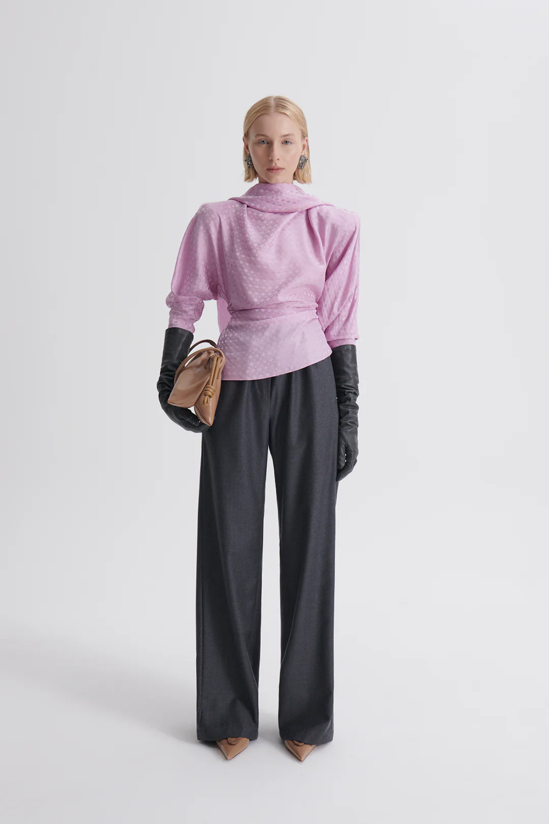 SILK POPPY JACQUARD BLOUSE - Image 4