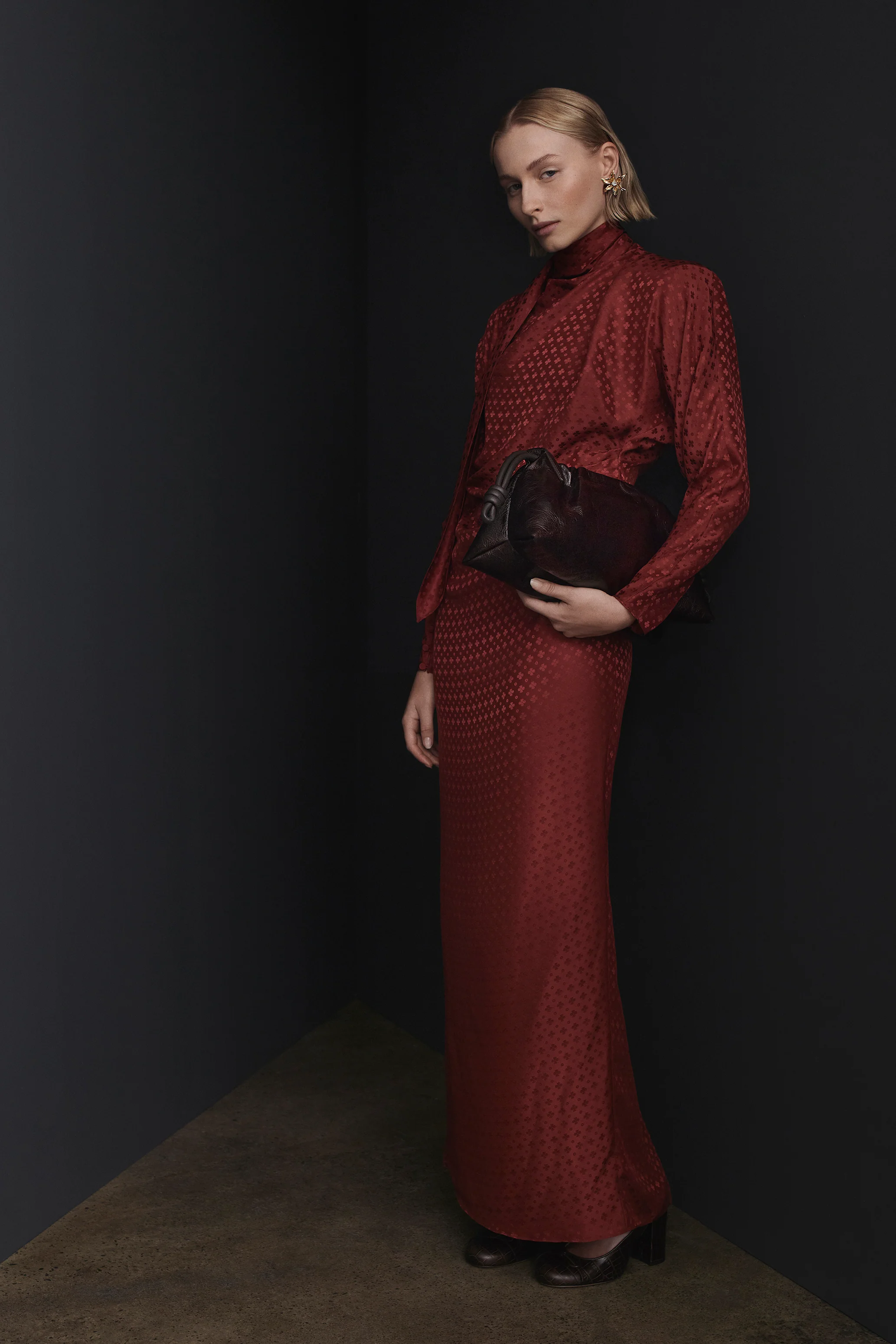 SILK POPPY JACQUARD DRESS - Image 10