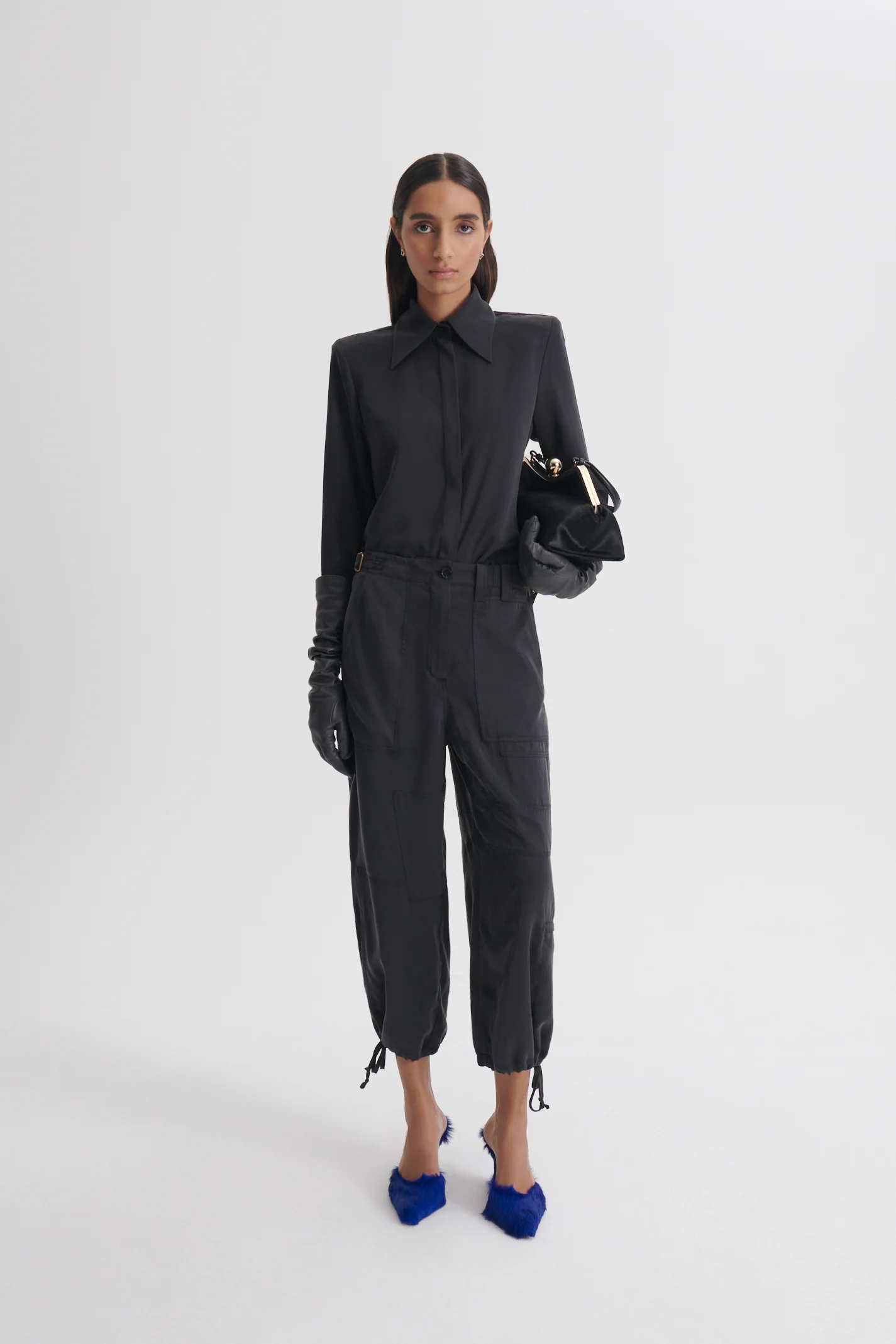 SUEDED SILK CROP CARGO - Image 3