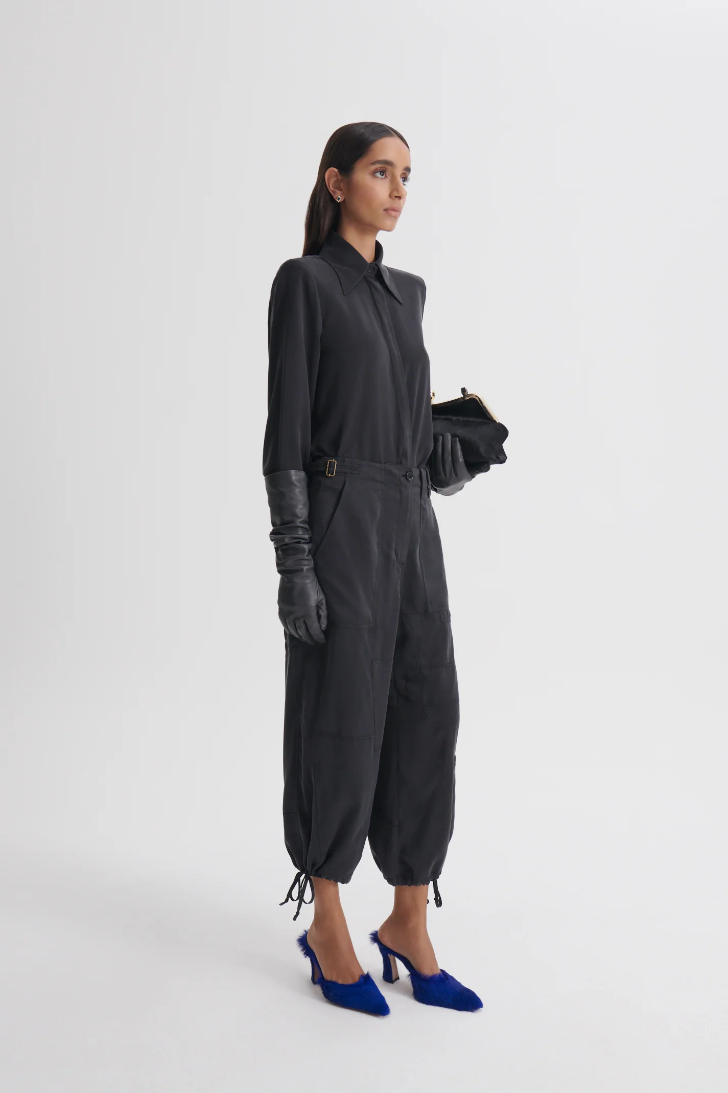 SUEDED SILK CROP CARGO - Image 4