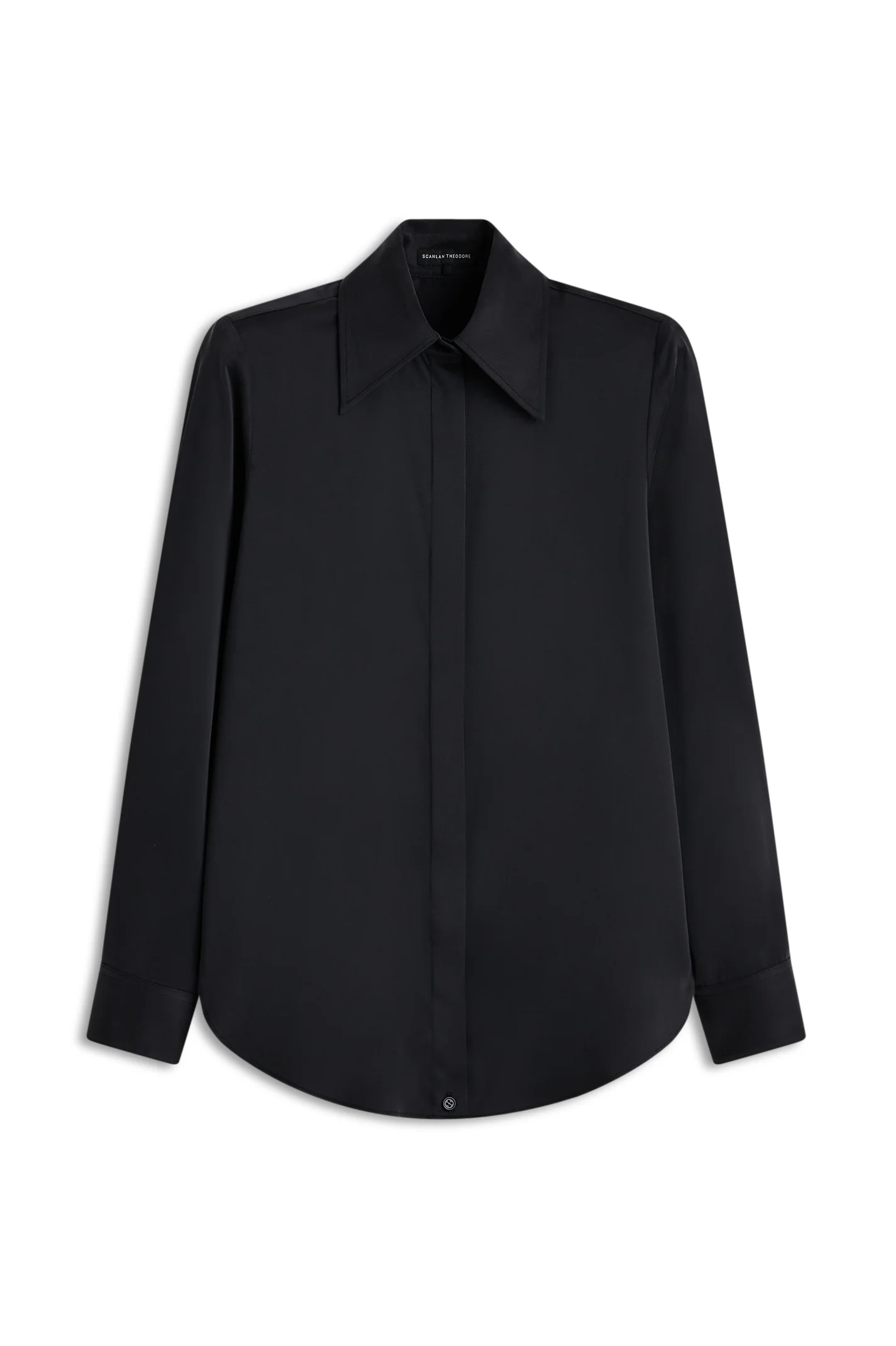 SUEDED SILK SHOULDER PAD SHIRT