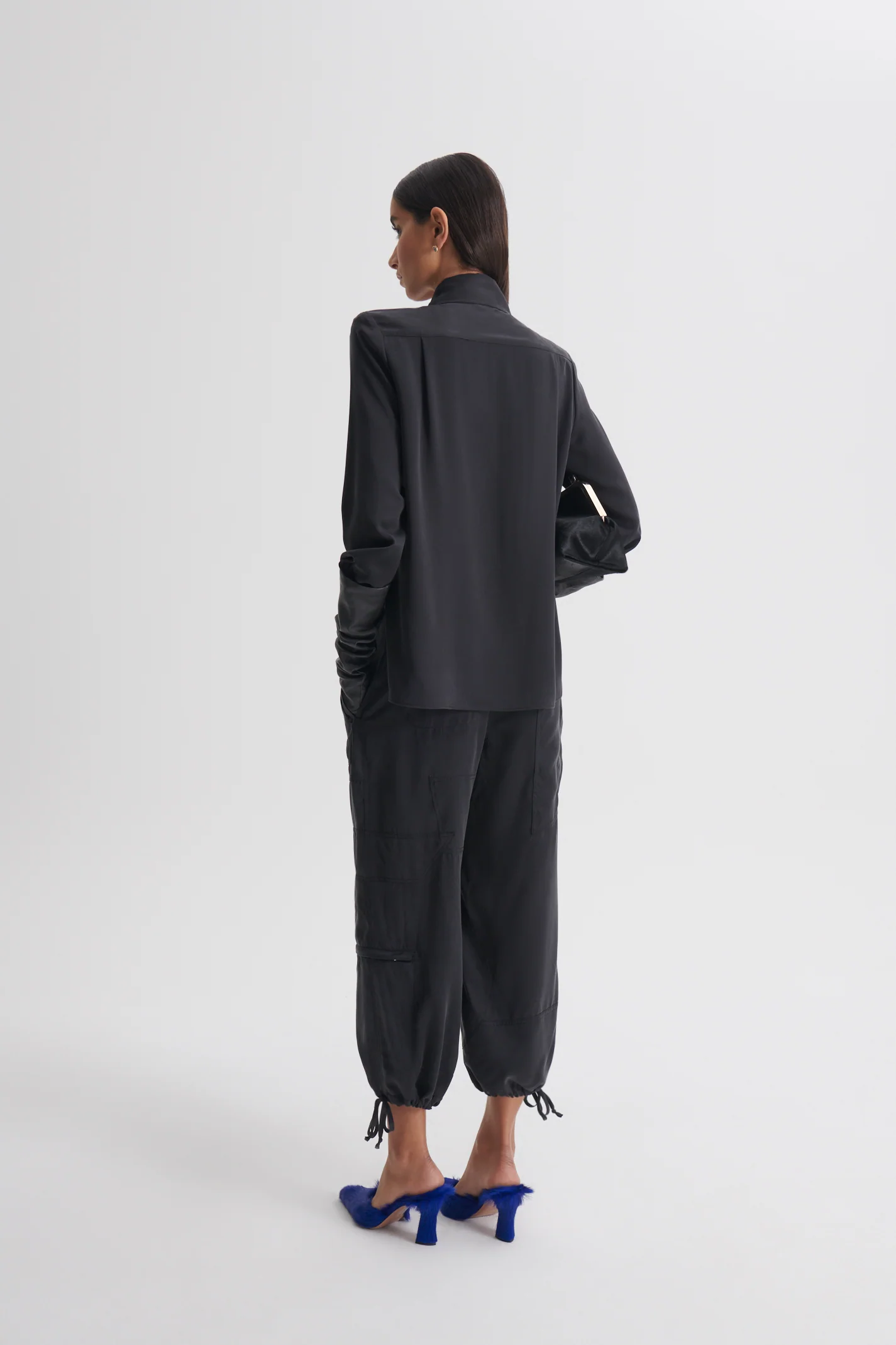 SUEDED SILK SHOULDER PAD SHIRT - Image 5