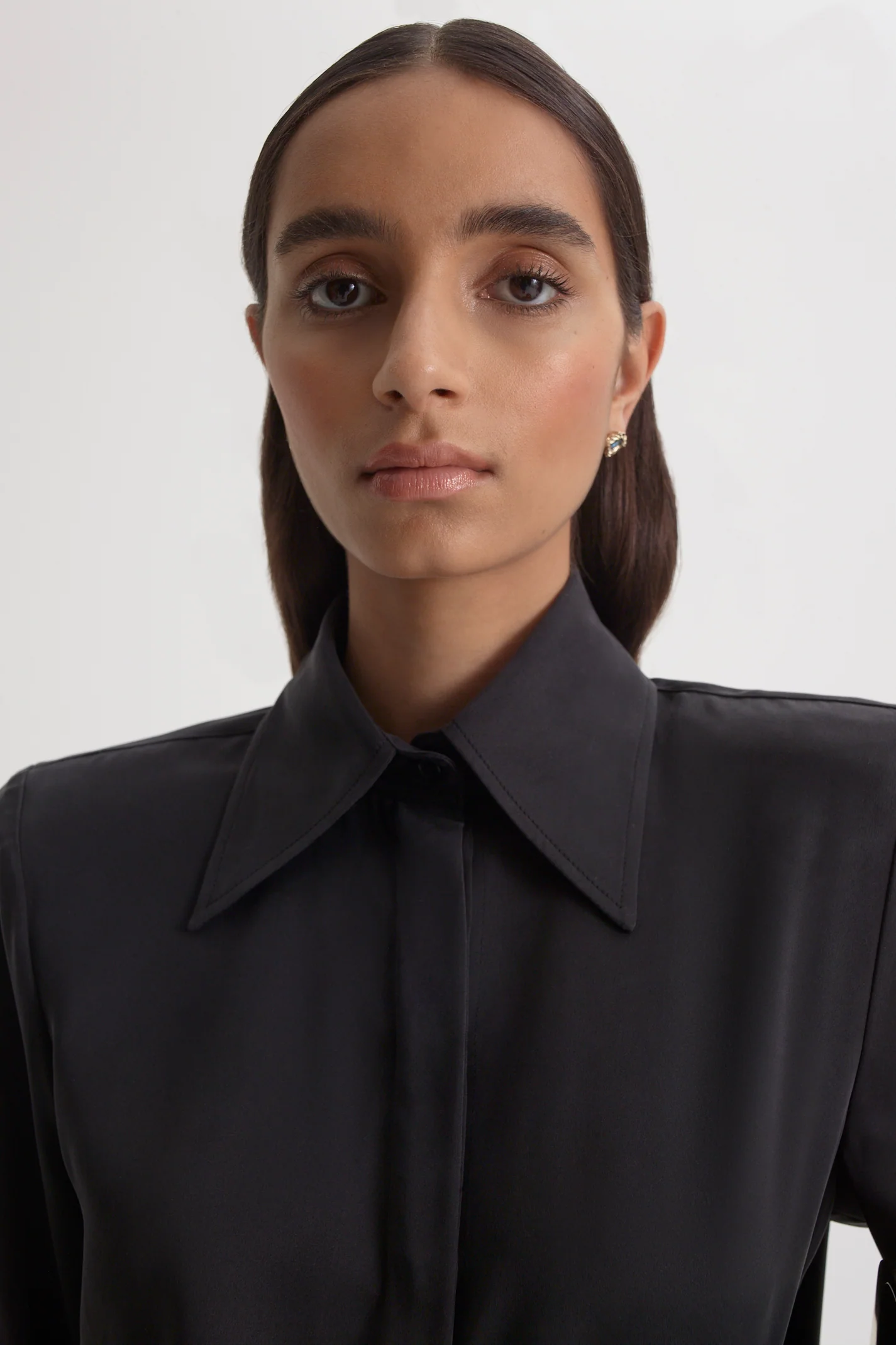 SUEDED SILK SHOULDER PAD SHIRT - Image 7
