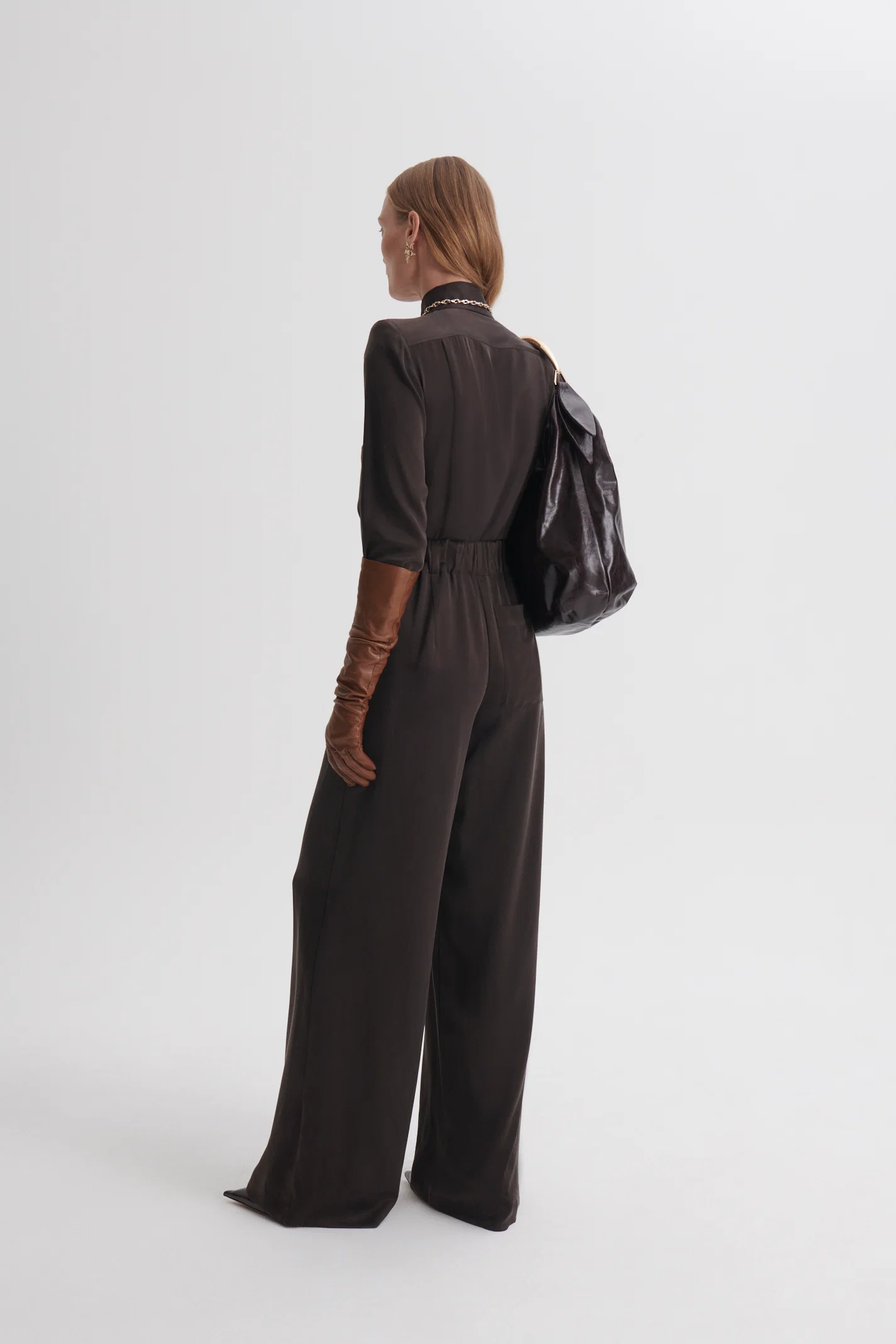 SUEDED SILK SHOULDER PAD SHIRT - Image 4