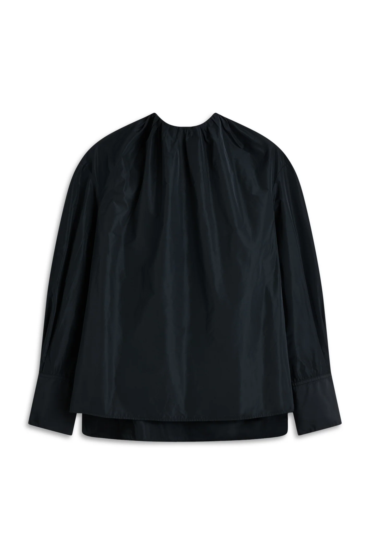 TAFFETA GATHER NECK TOP