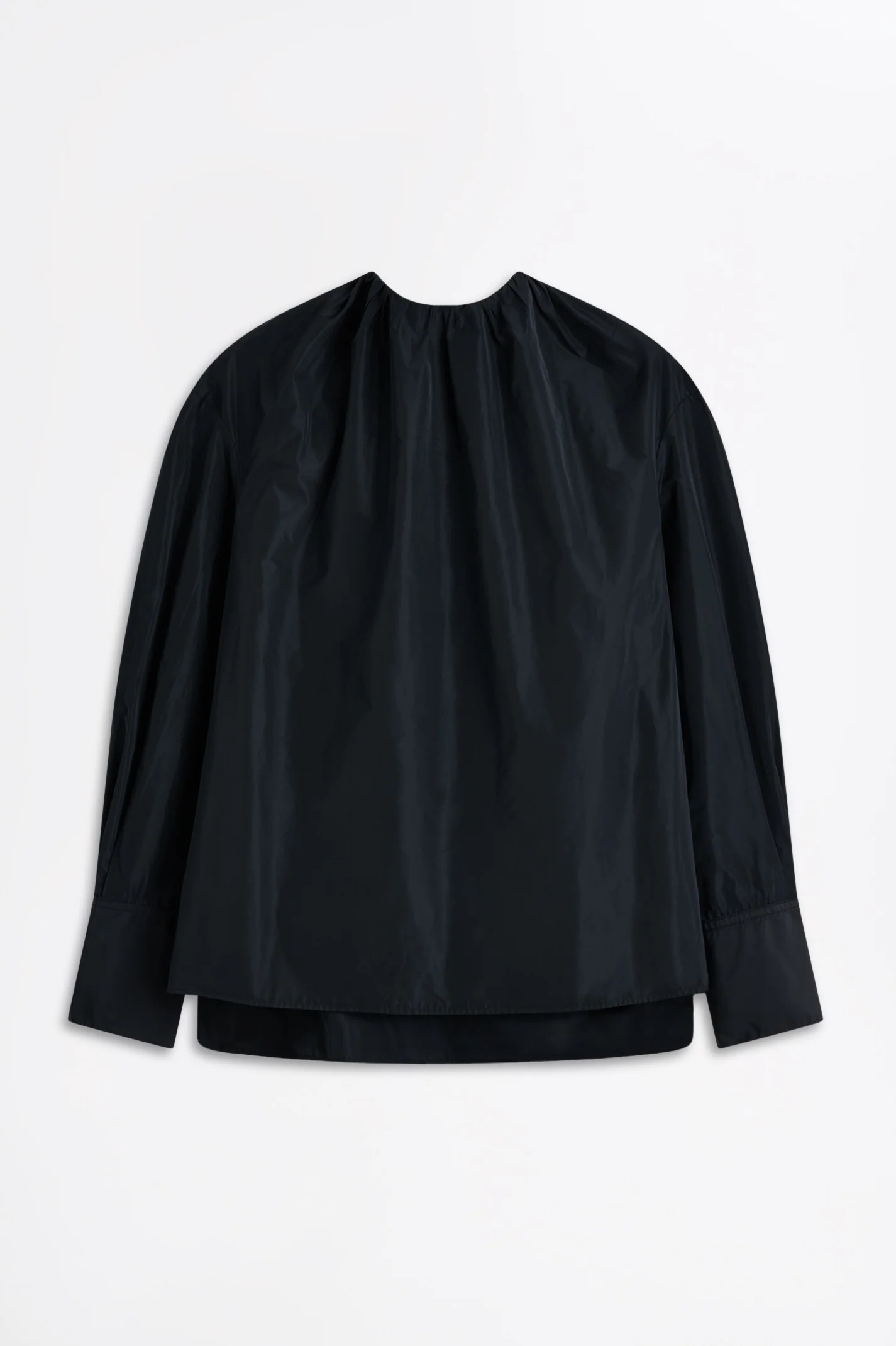 TAFFETA GATHER NECK TOP - Image 2