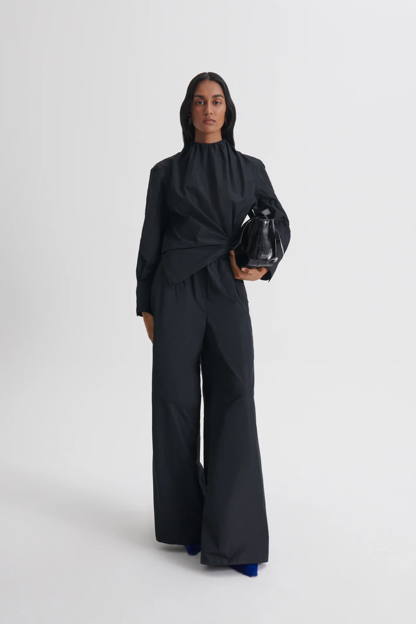 TAFFETA WIDE LEG TROUSER - Image 4