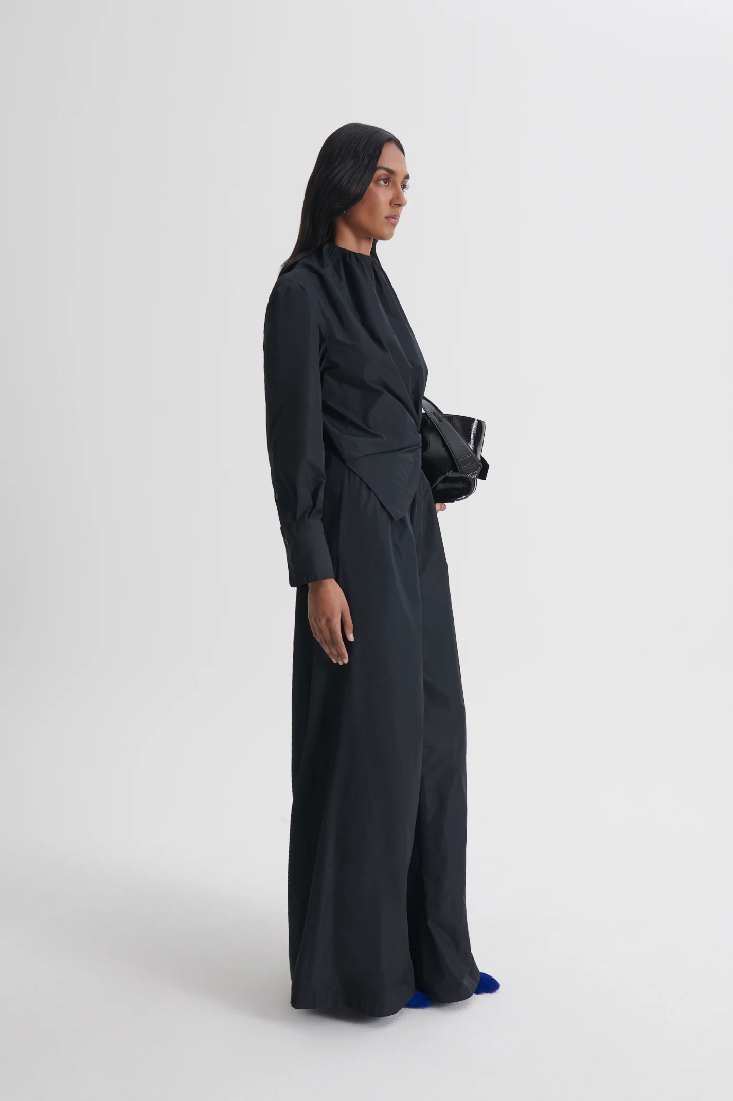TAFFETA WIDE LEG TROUSER - Image 5