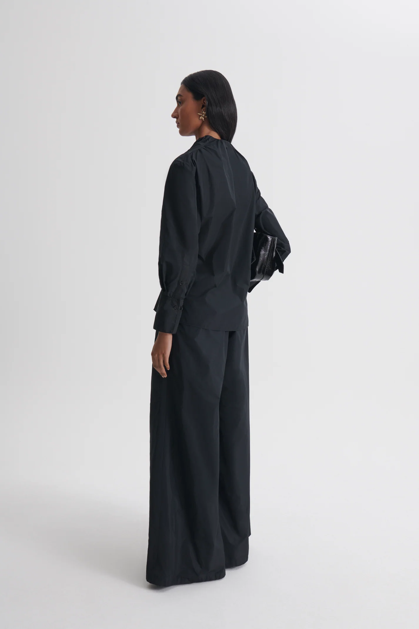 TAFFETA WIDE LEG TROUSER - Image 6