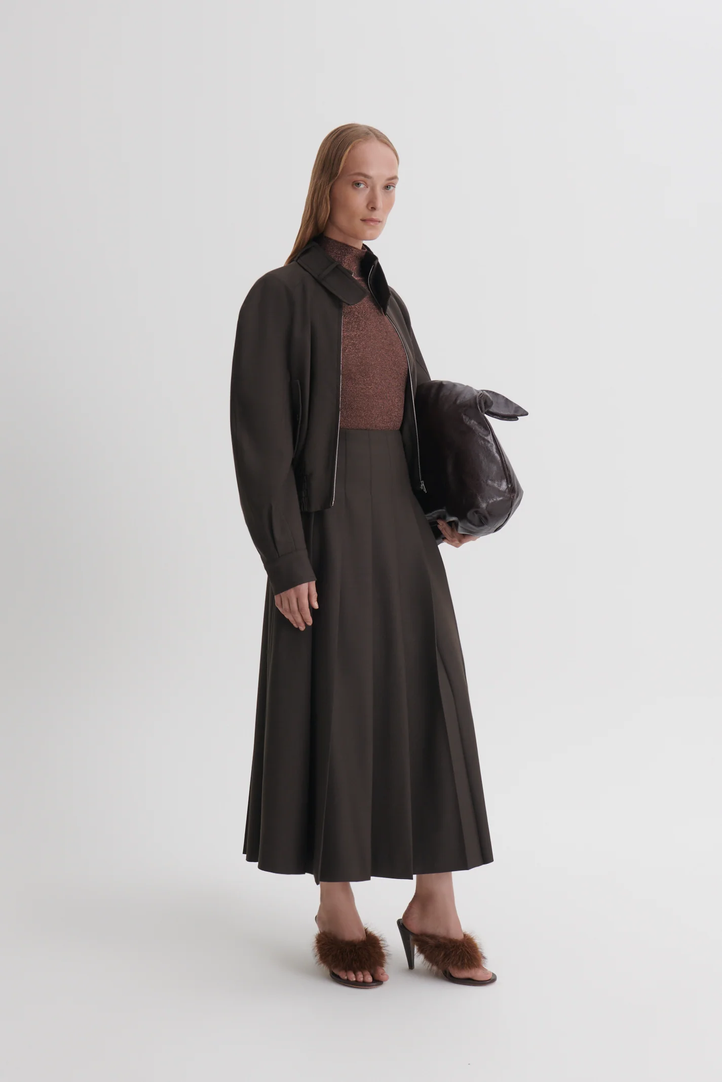 TAILORED PLEAT SKIRT - Image 5