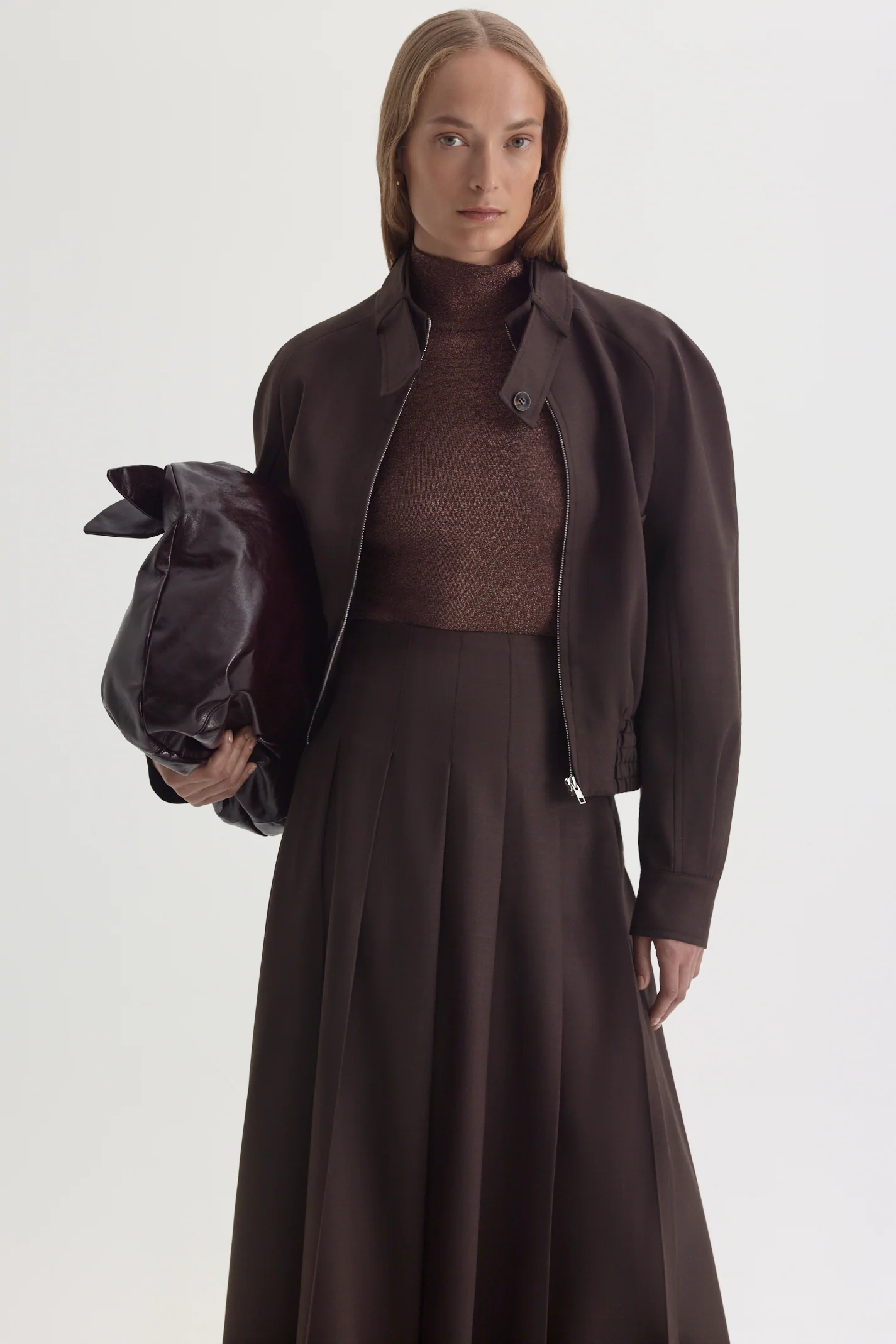 TAILORED PLEAT SKIRT - Image 8