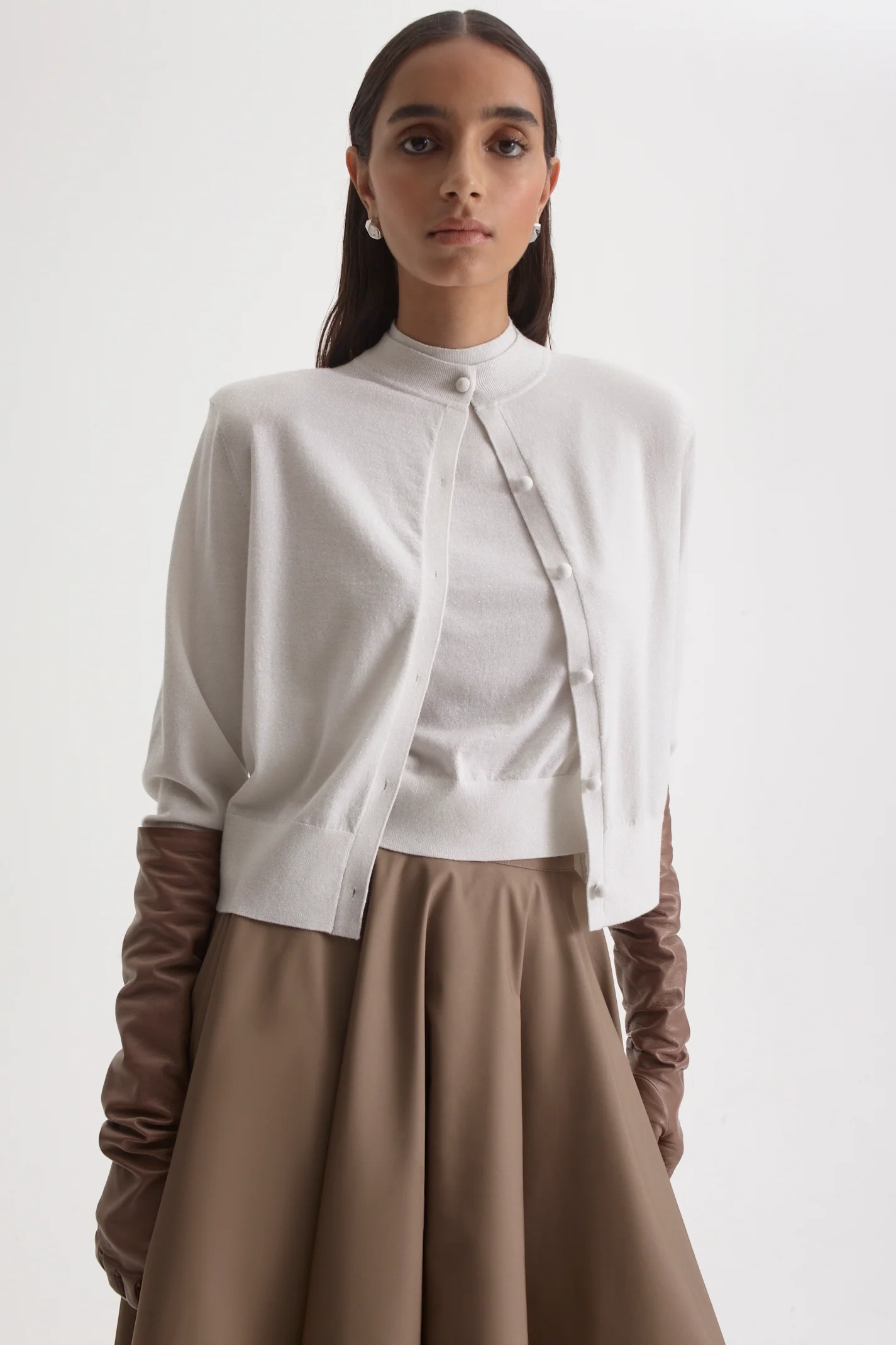 TINSEL SHOULDER PAD CARDIGAN - Image 6