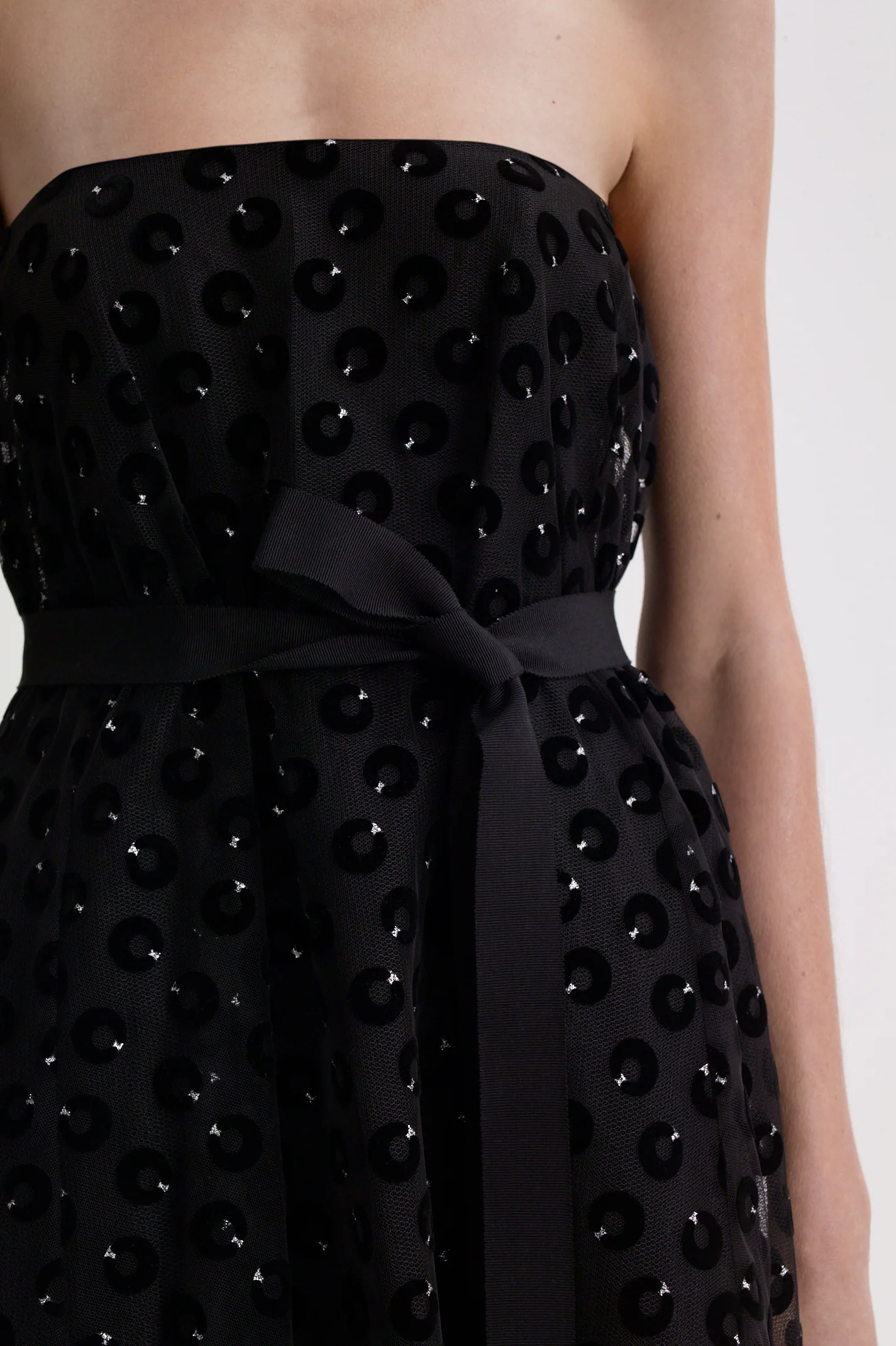 VELVET PRINT TULLE GOWN - Image 8