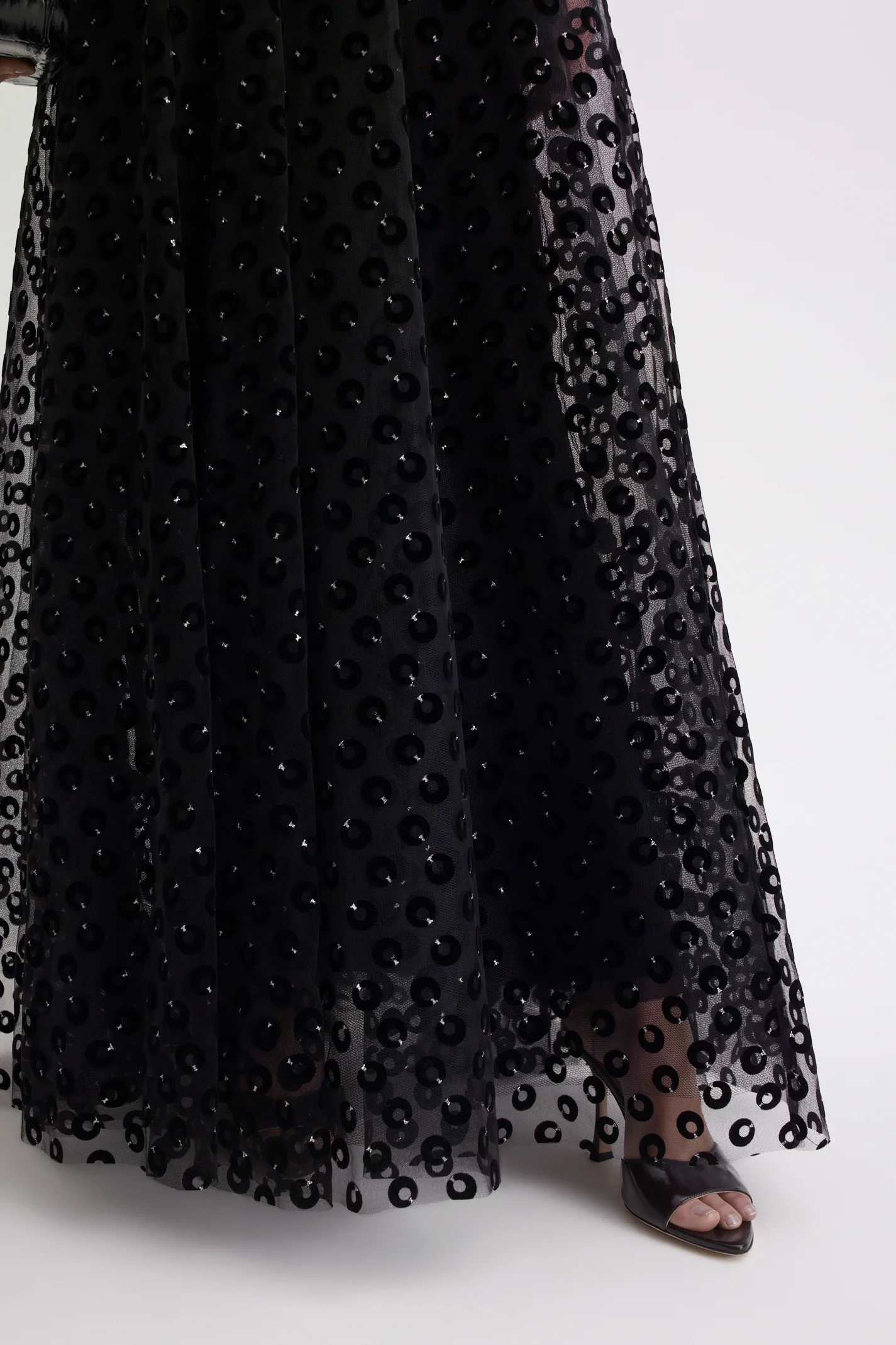 VELVET PRINT TULLE GOWN - Image 9