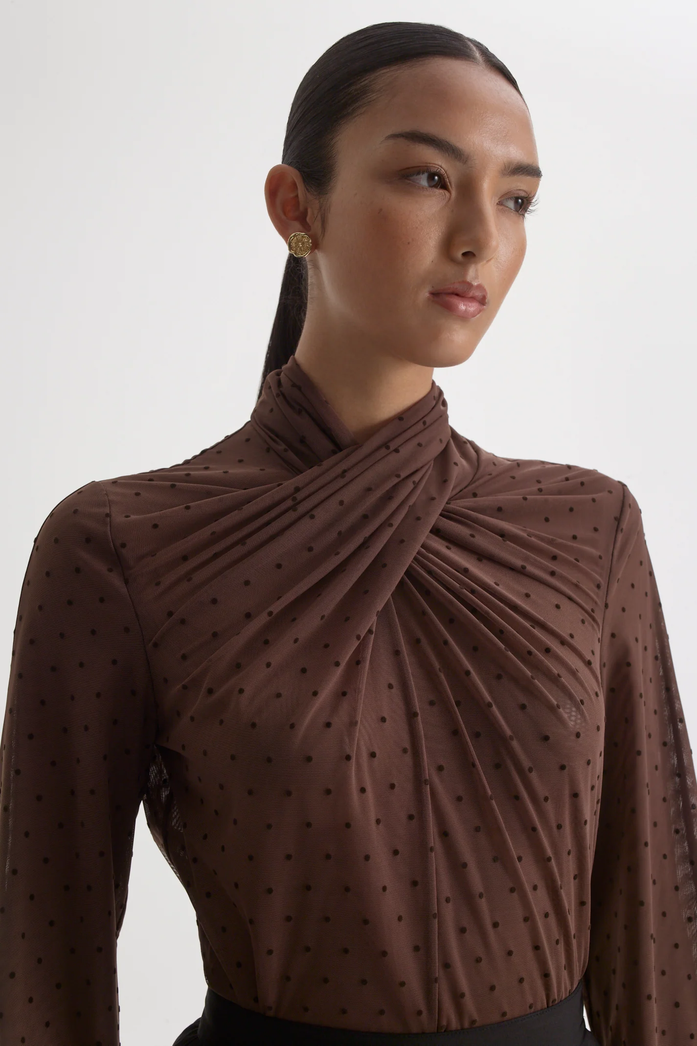 VELVET SPOT TURBAN TOP - Image 7